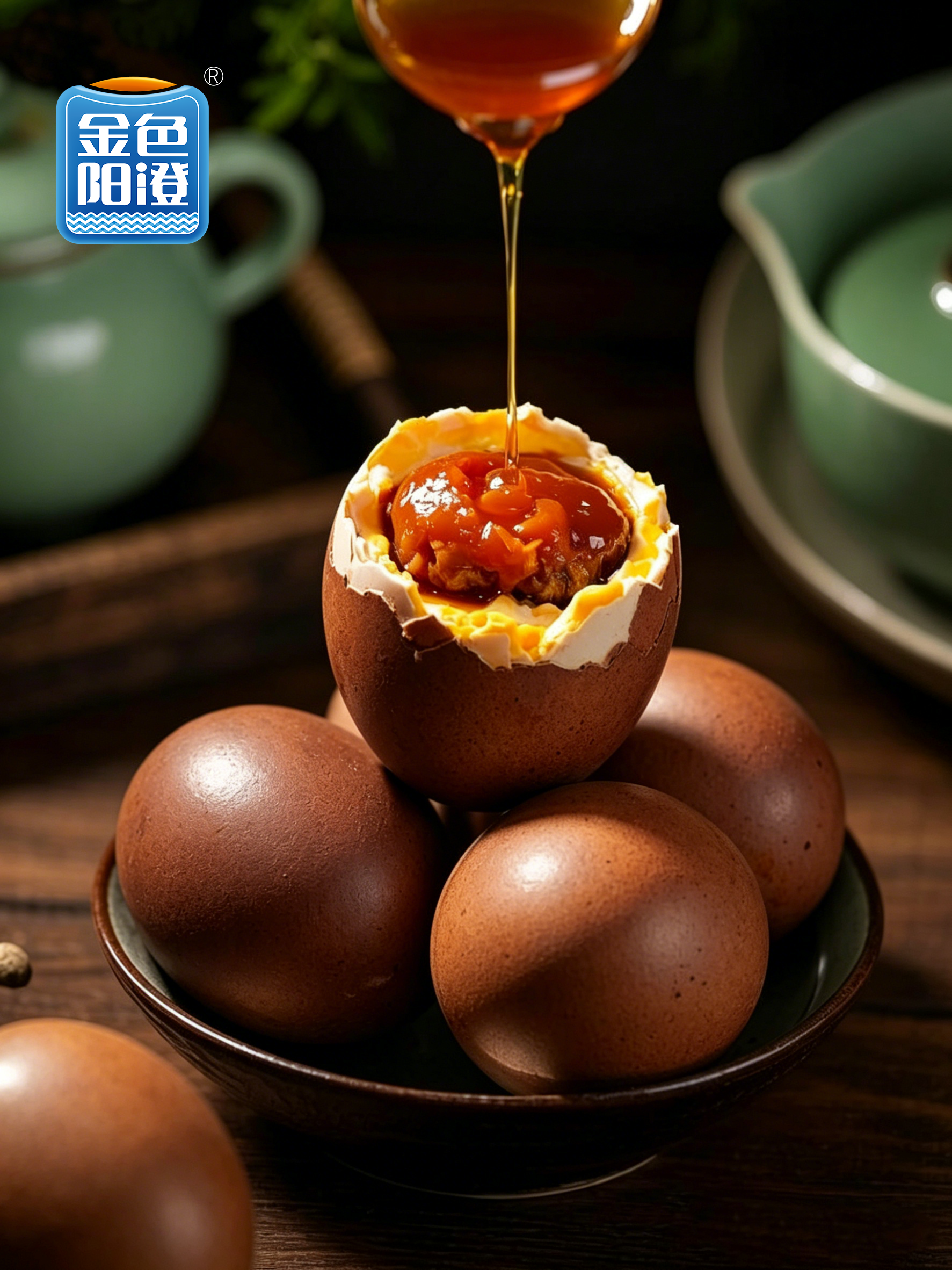 Crab Roe with Roasted Duck Egg