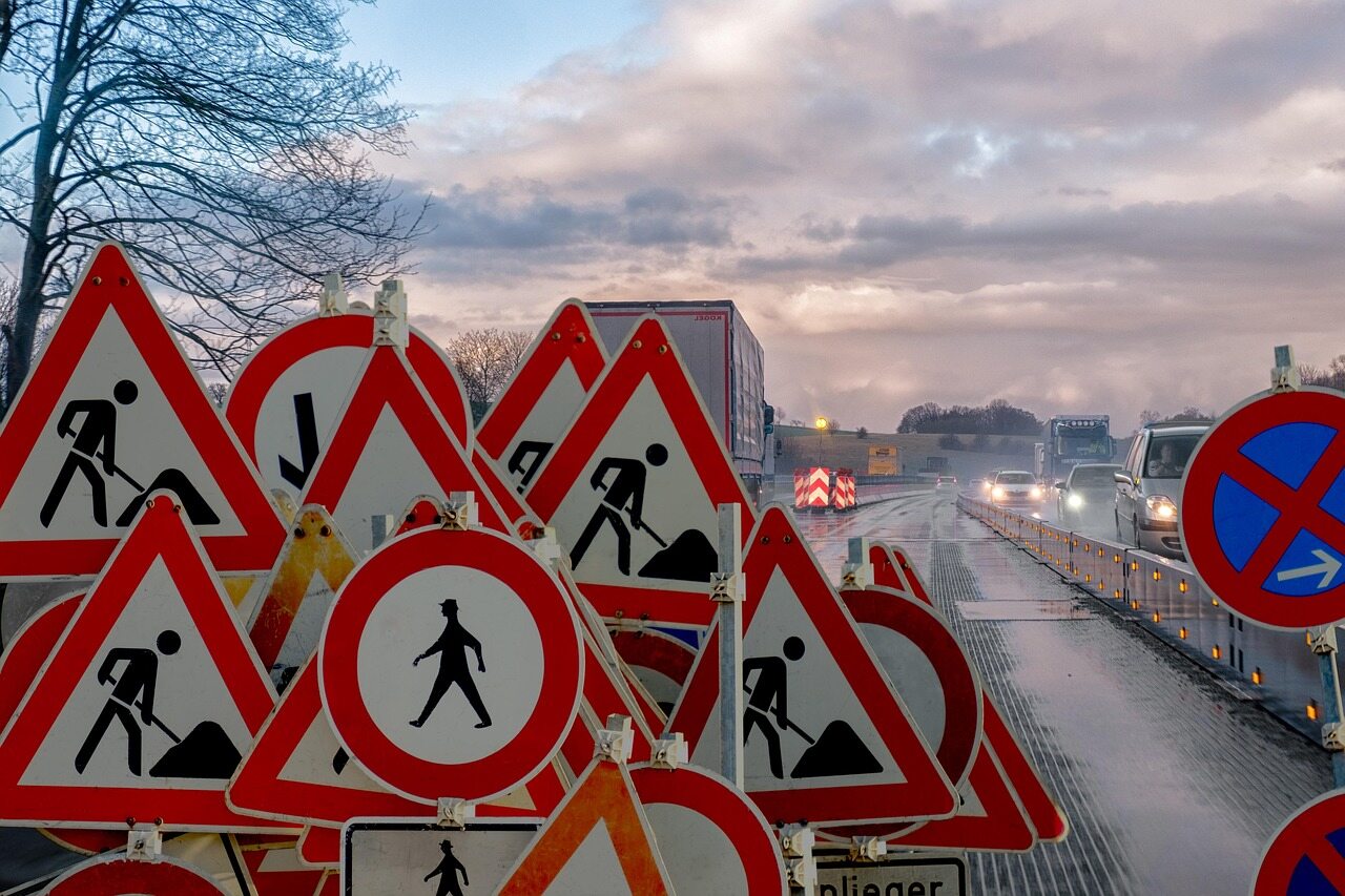 Temporary Work Zone Signs