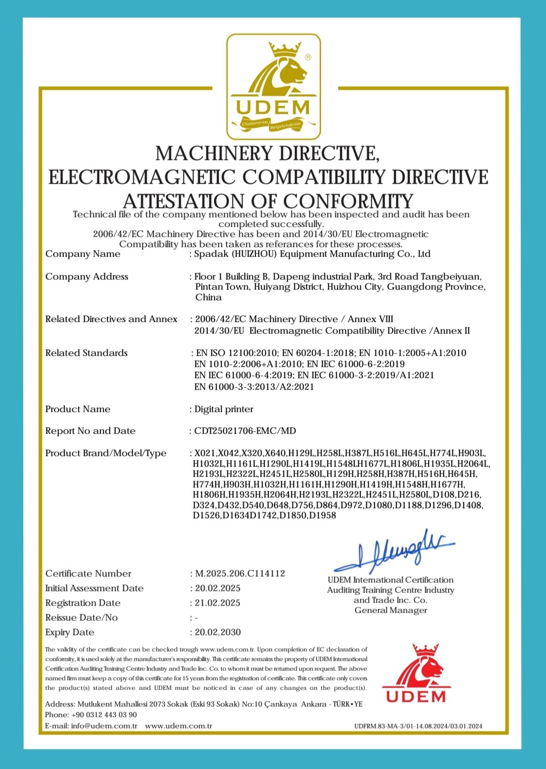 CE Certificate