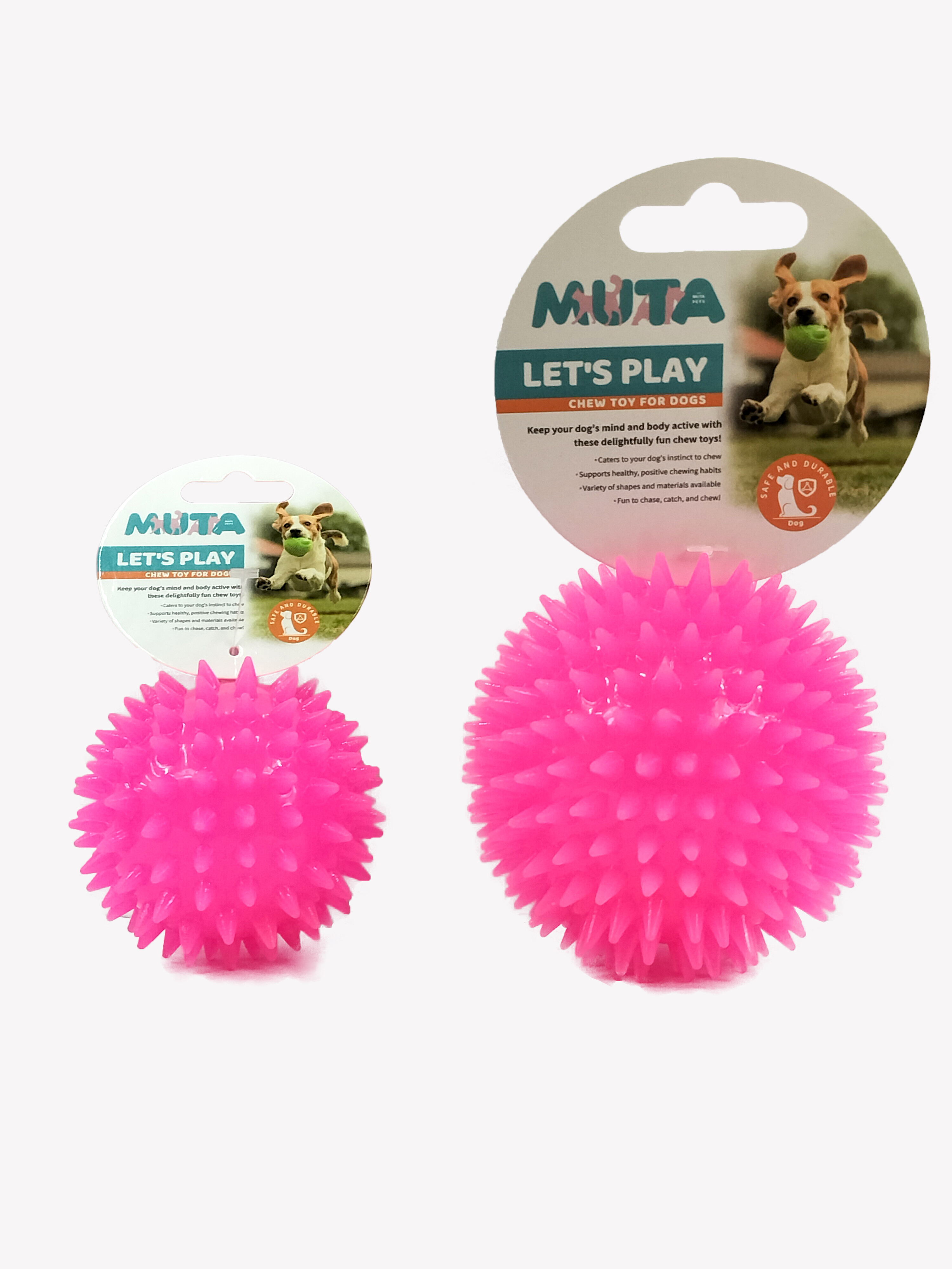 Creaking Spike Chew Toy - Pink