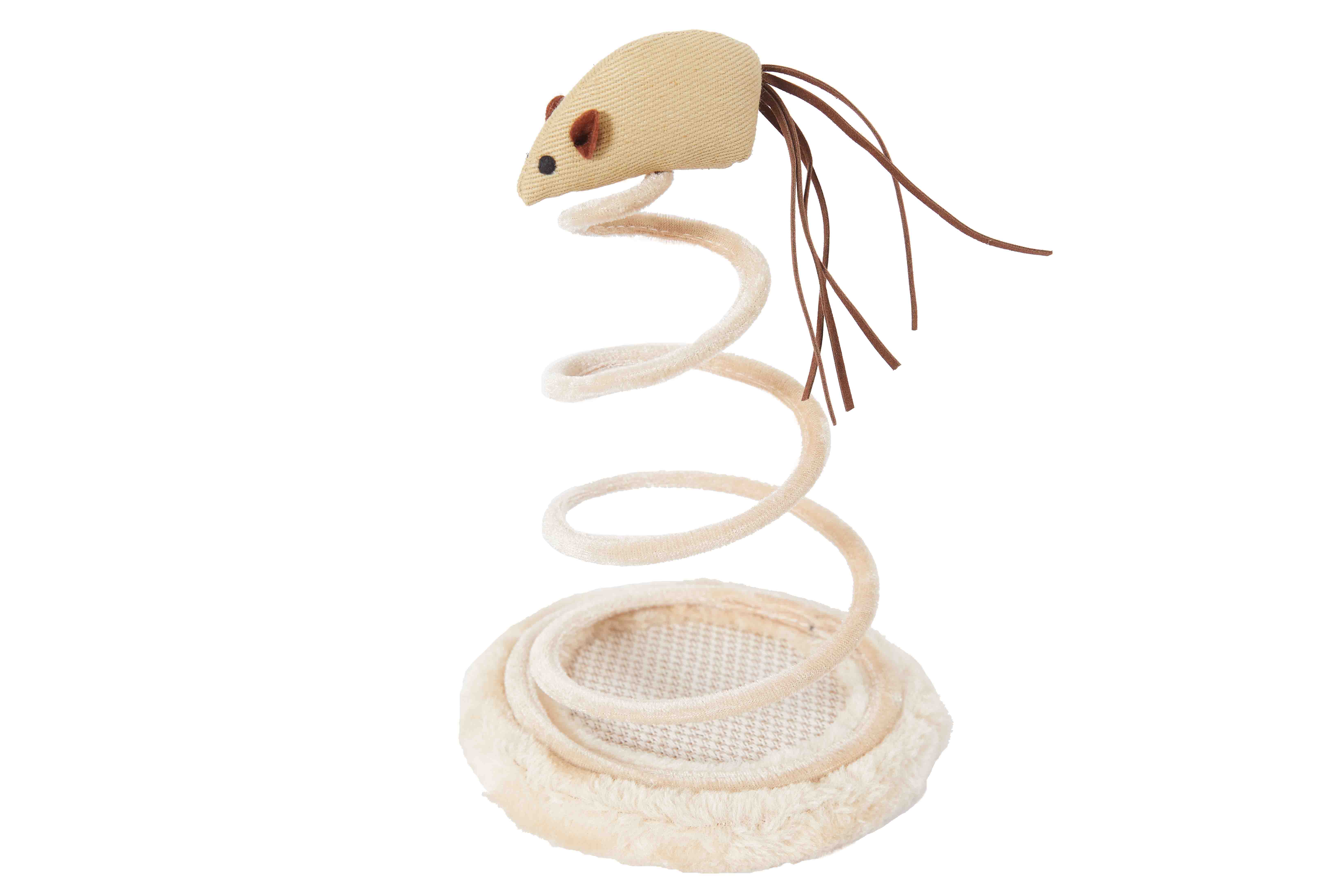 Interactive Mouse Bouncing Toy - Elastic Plush Toy with Soft Fur