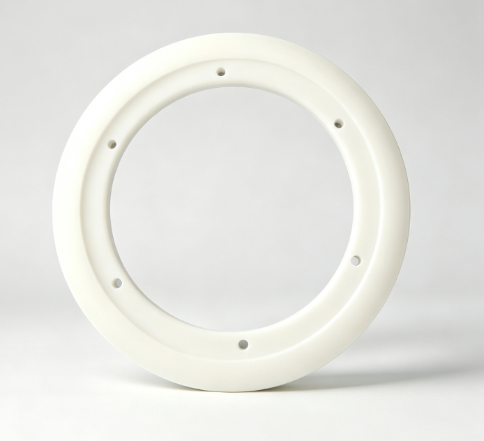 White Guide Wheel with Mounting Holes