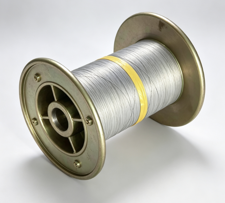 Diamond Wire Spool with Yellow Band