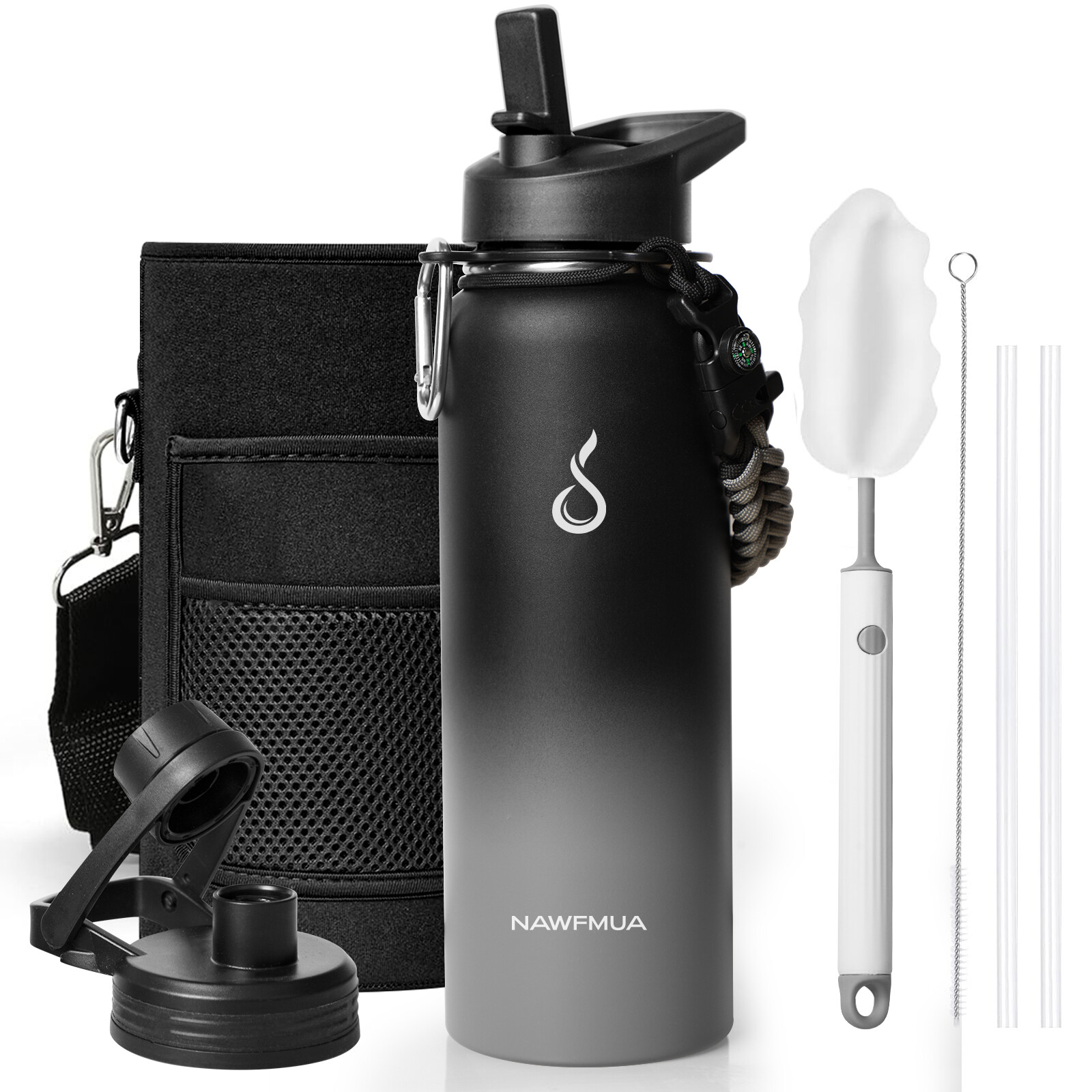 40 oz Water Bottle Matte Black 40oz