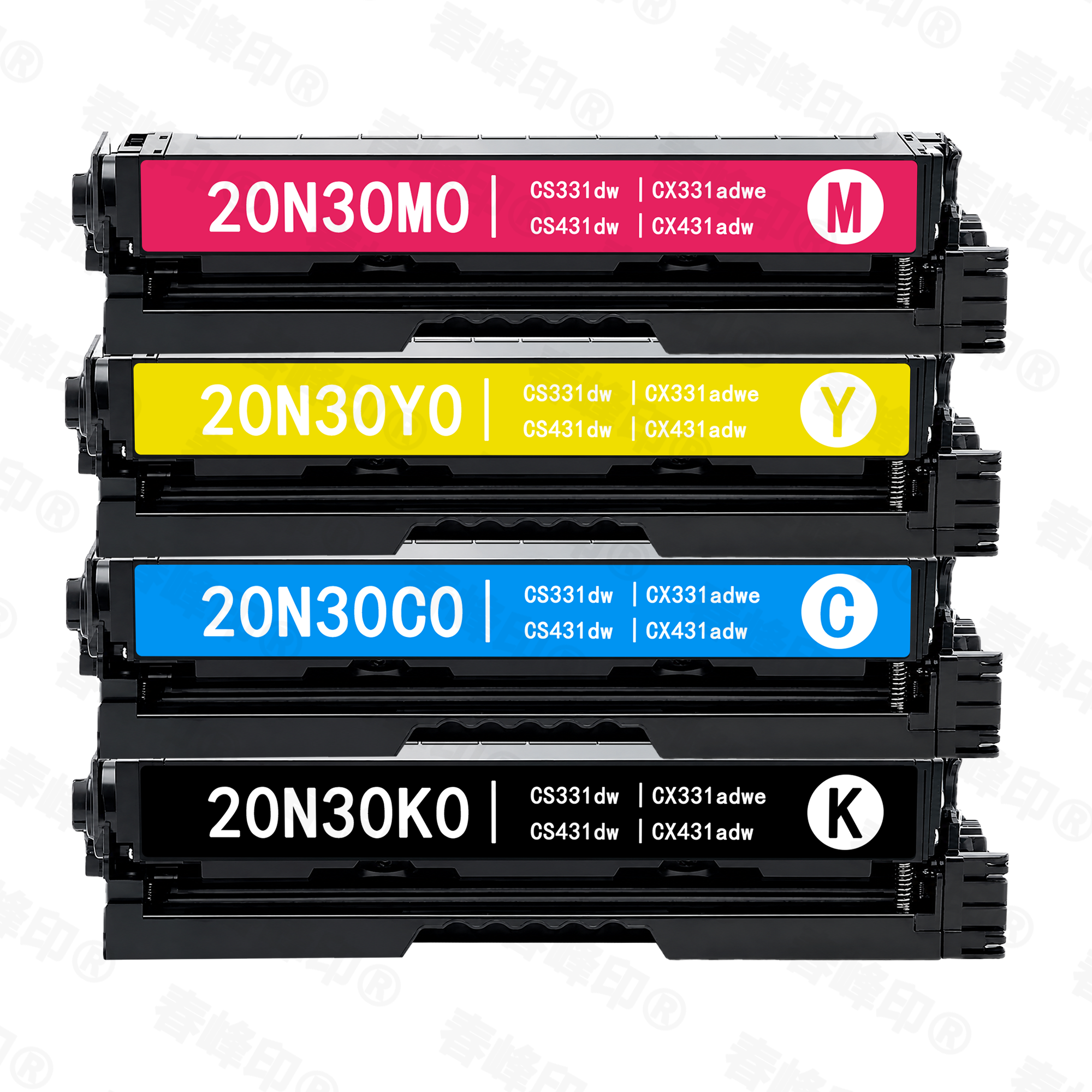 20N30 4-Pack 4-Color Toner Cartridge Set