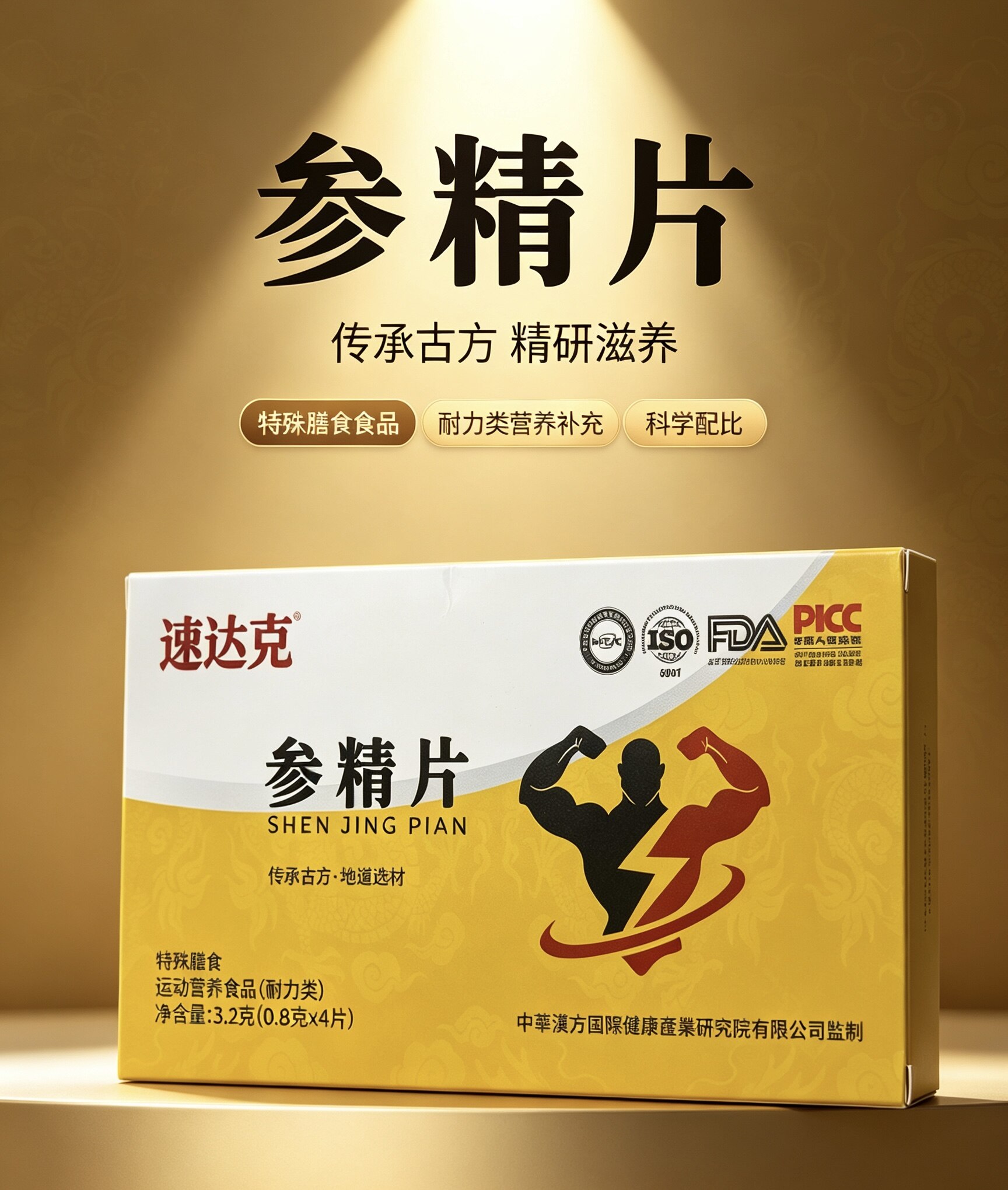 速达克参精片产品包装正面