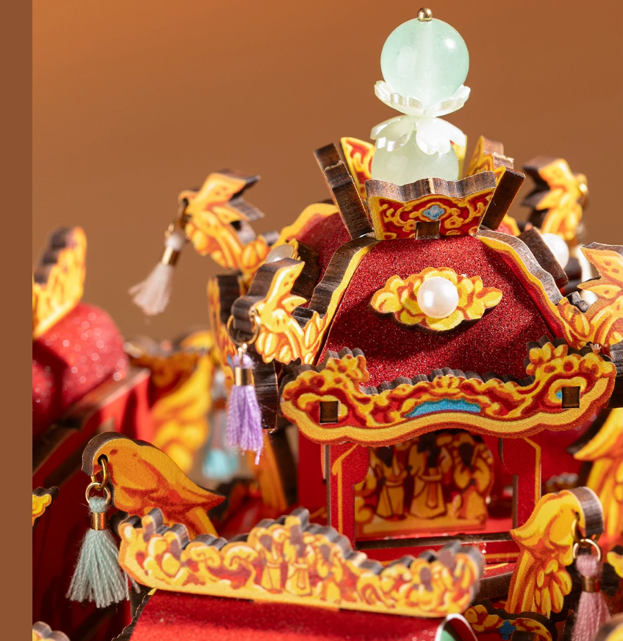 Buildable Wooden Ningbo Bridal Sedan Chair Music Box 7