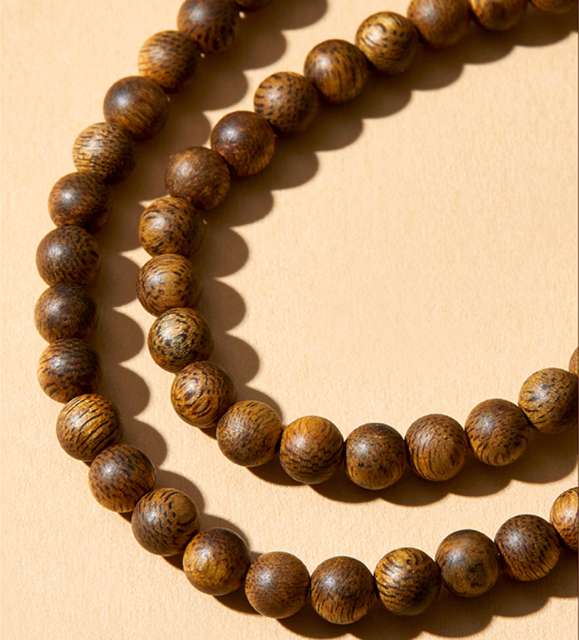 Fu Lu Peace Agarwood 108-Bead Long Bracelet 3