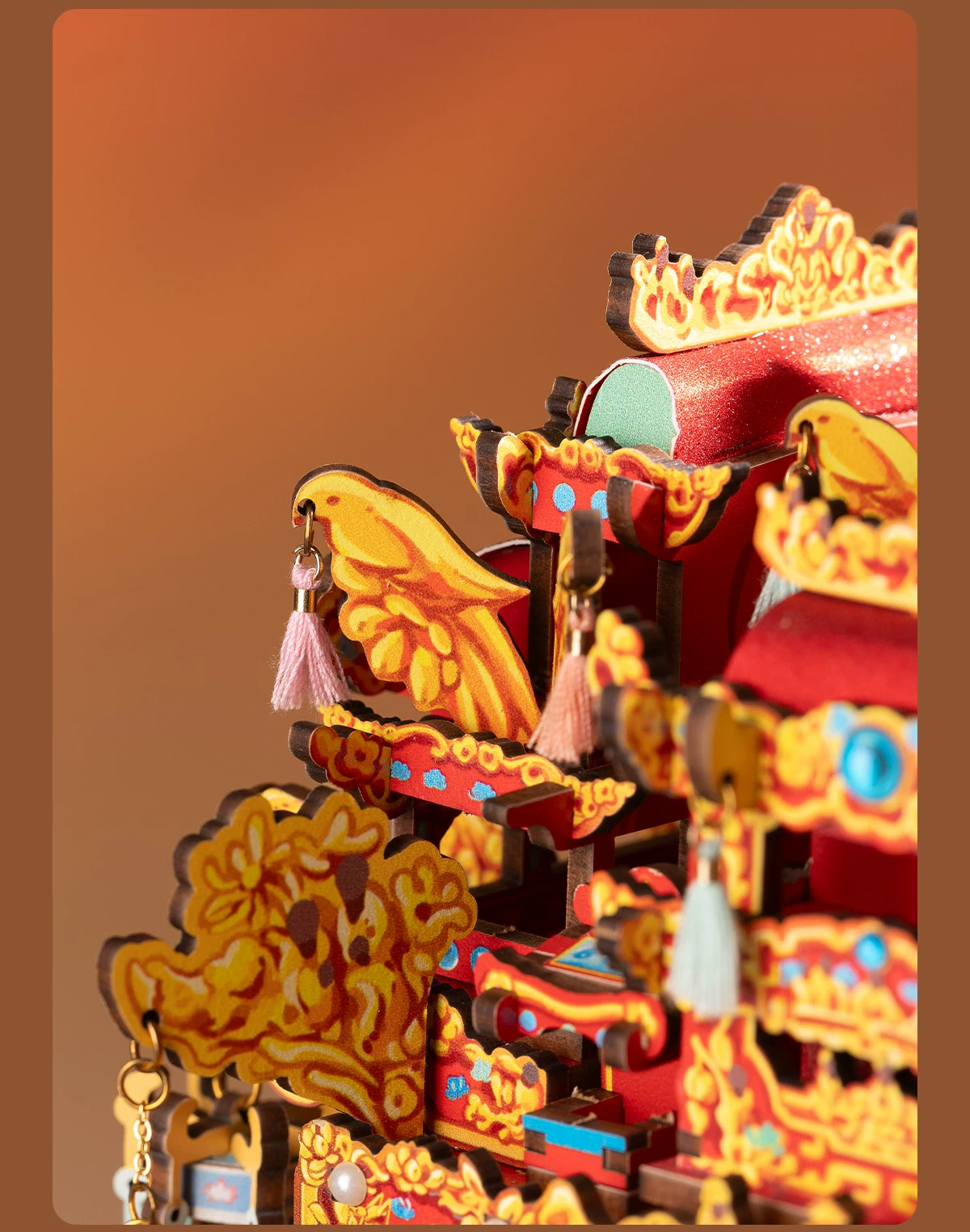 Buildable Wooden Ningbo Bridal Sedan Chair Music Box 5