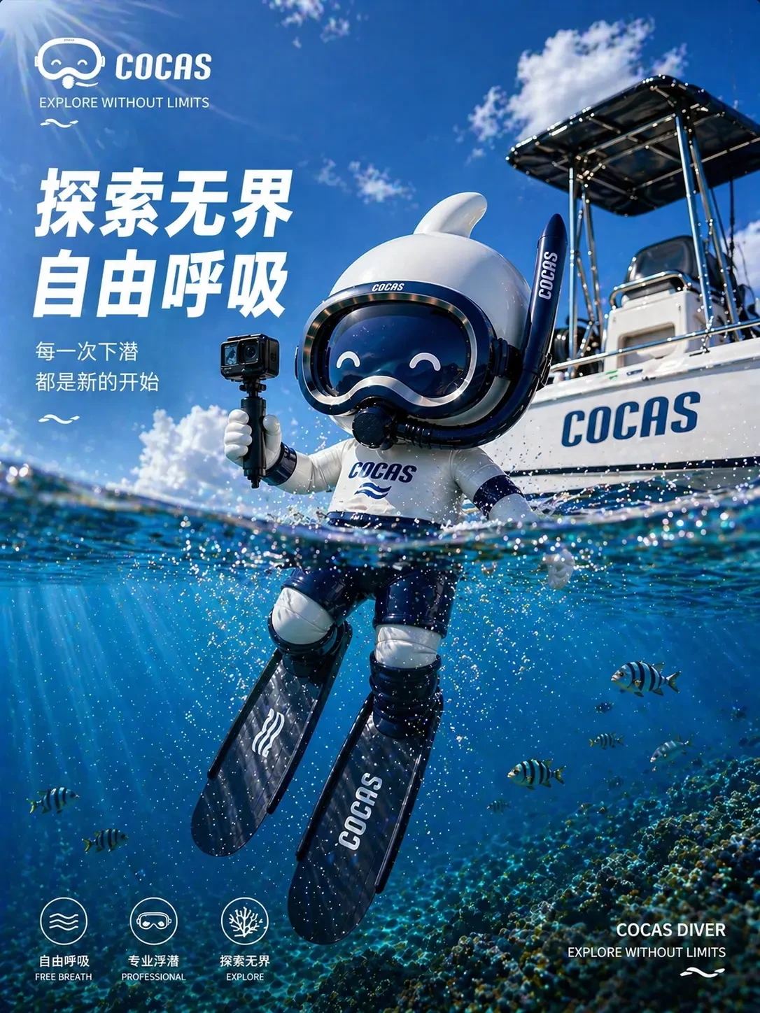 COCAS 品牌海报:探索无界,自由呼吸