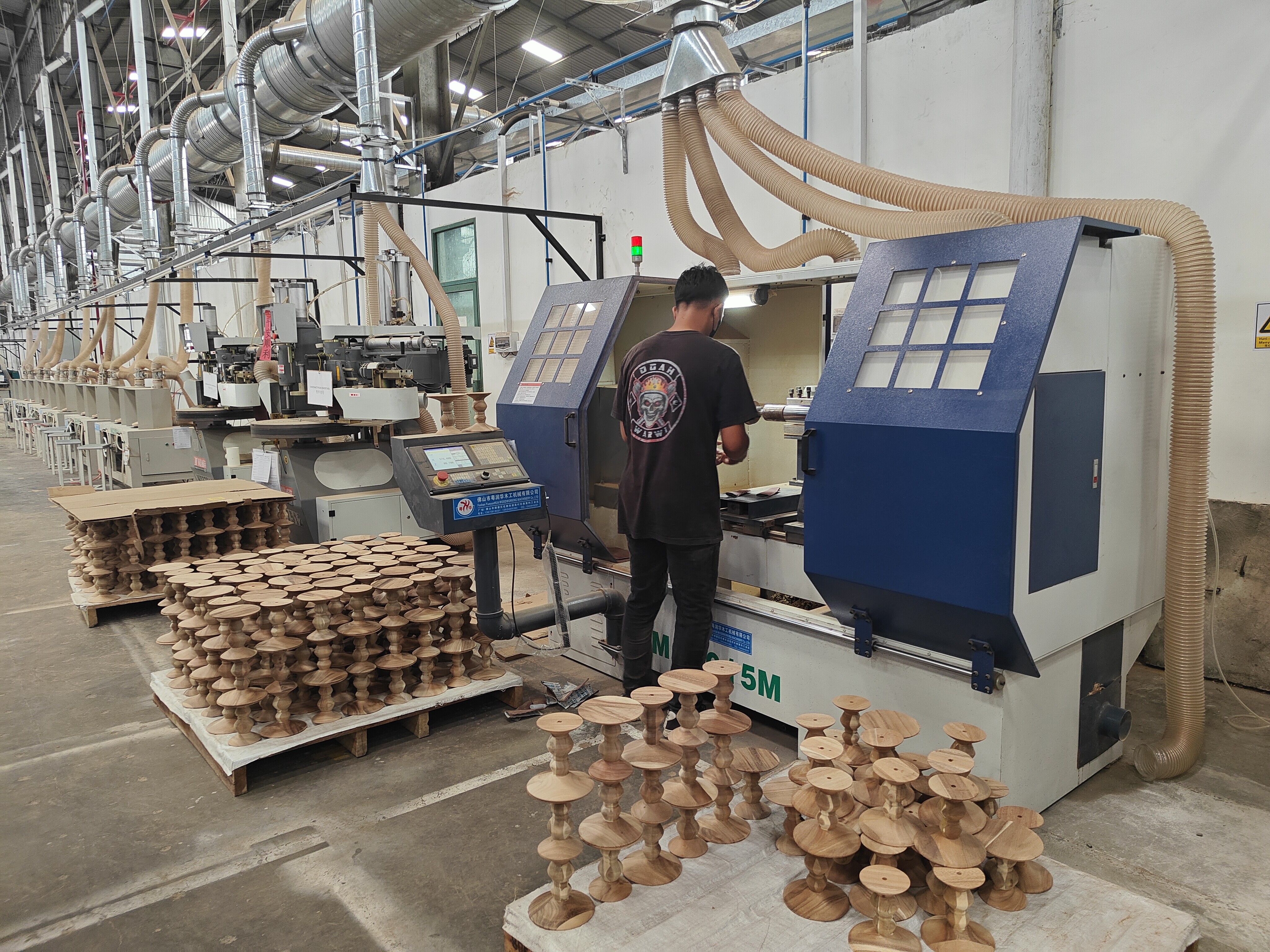 Wooden candle holder production line
