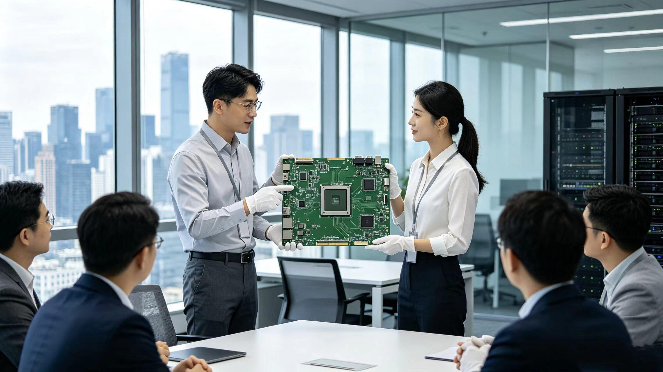 工程团队新品板卡技术讲解现场