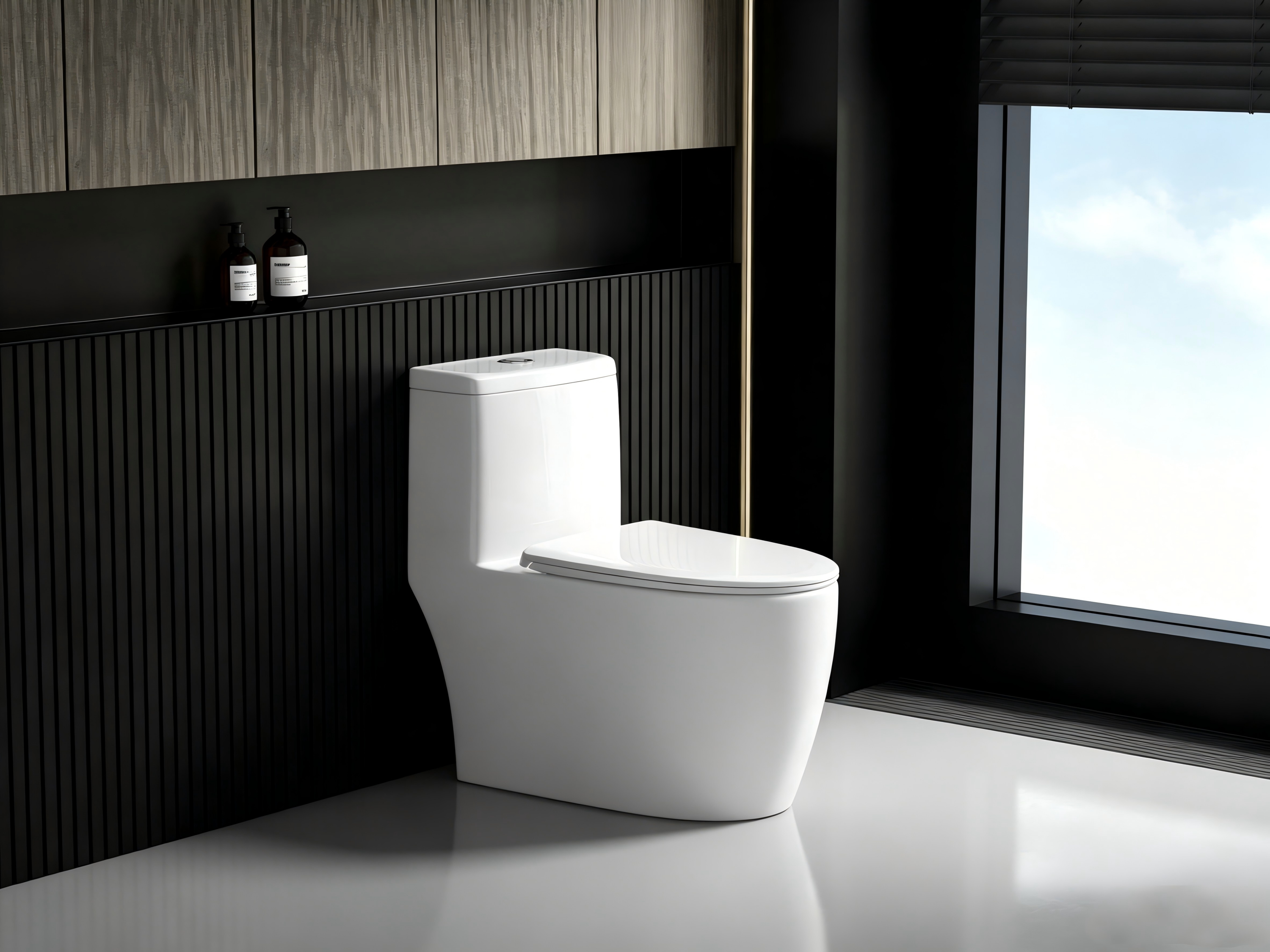 White One-Piece Toilet