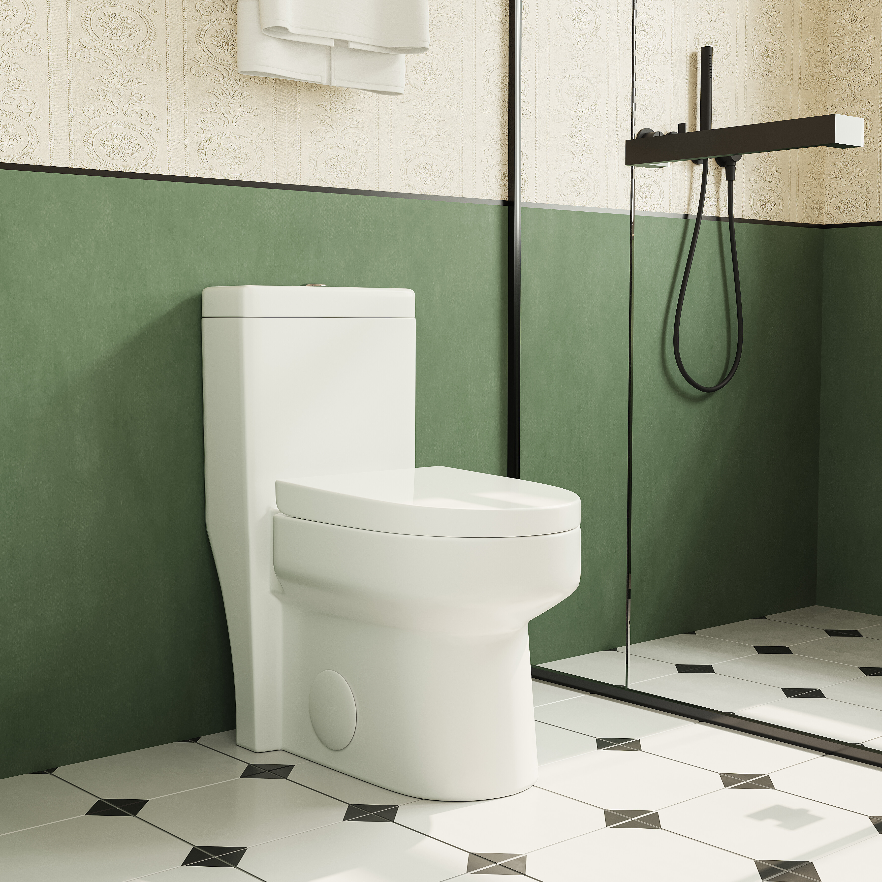 Modern One-Piece Toilet