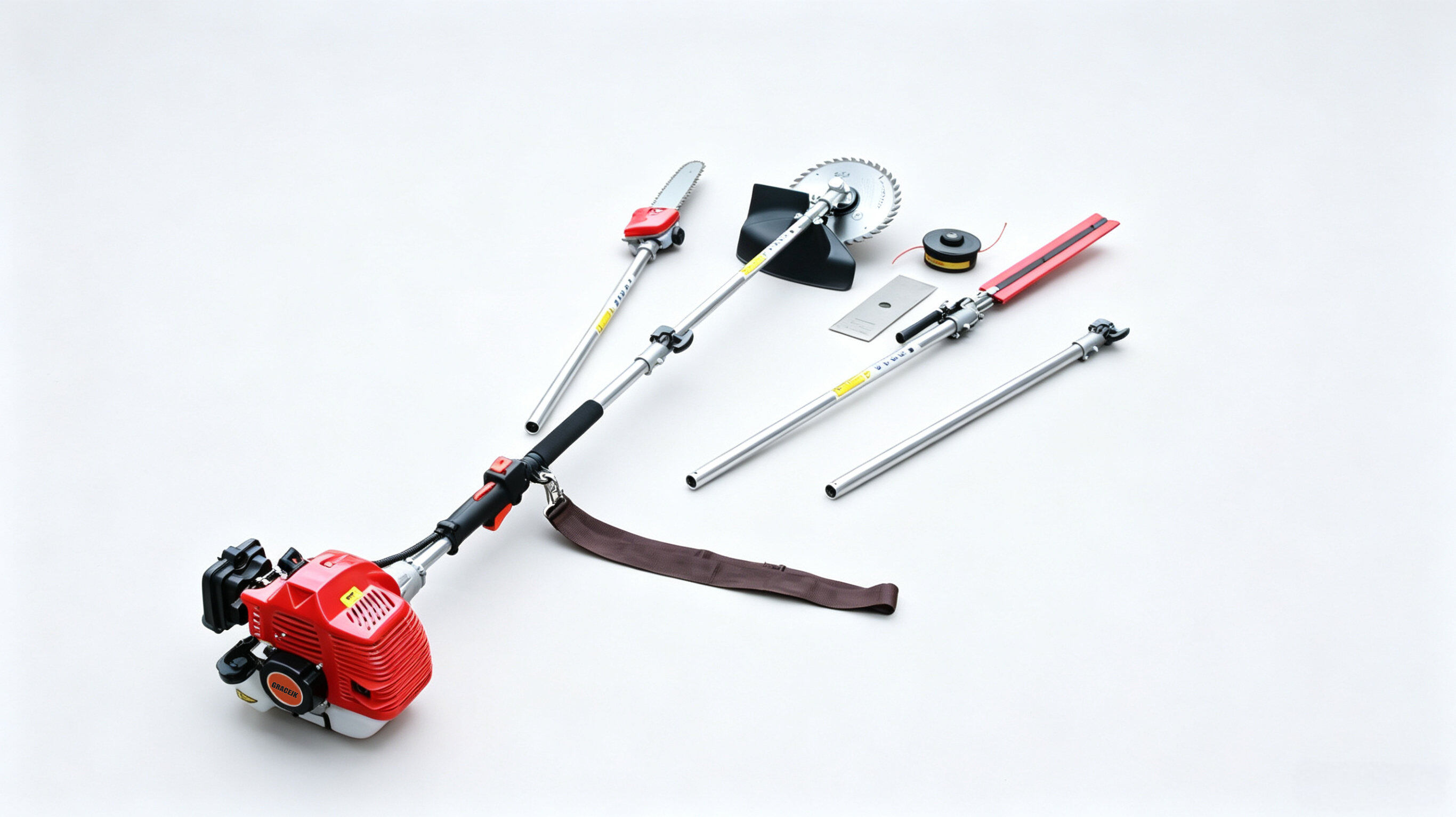 Multi functional 52CC 2 Stroke Engine Brush Cutter Grass Trimmer with Pole saw Pole trimmer and Metal Blades