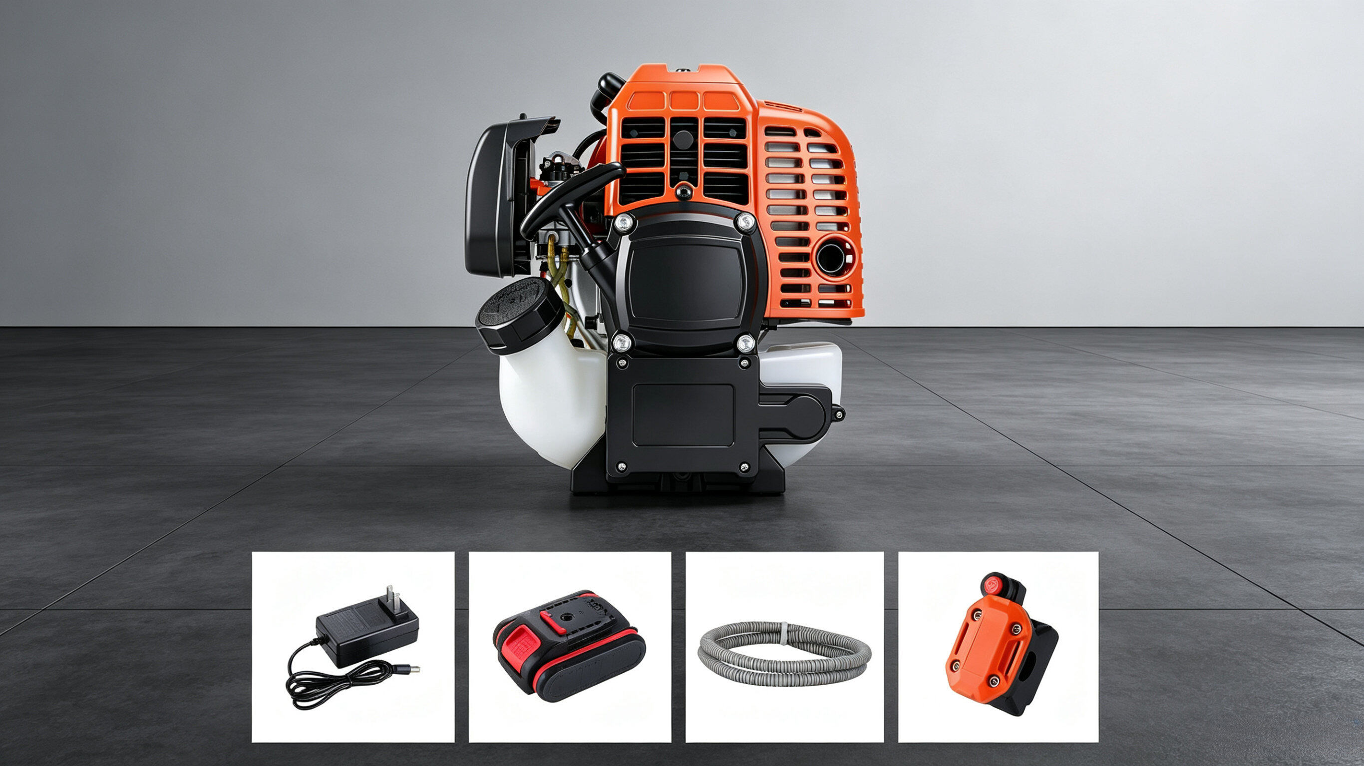 Hand pulled recoil start and electric start 41.5cc Professional 2-Stroke Petrol Engine 143R view 1