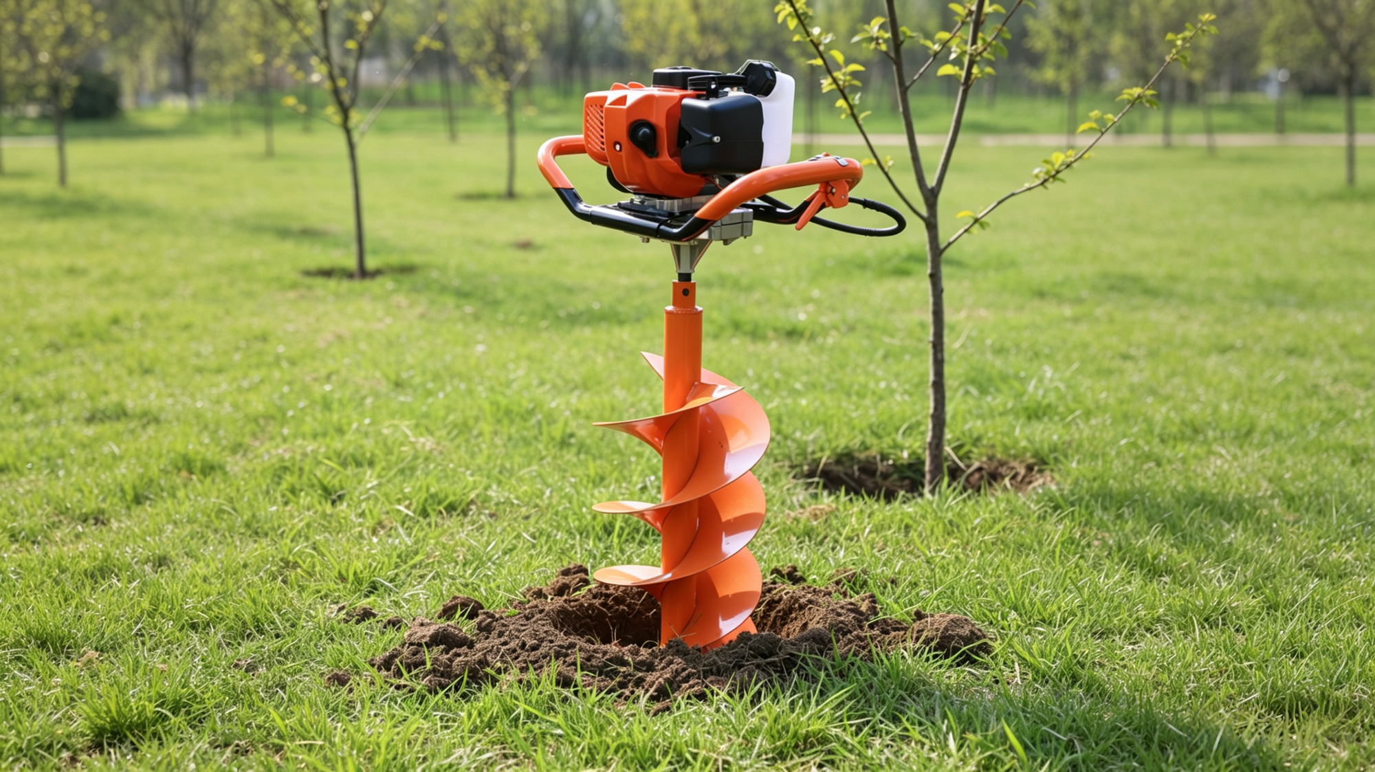 52cc Gasoline Earth Auger Machine Ground Drill with High Quality
