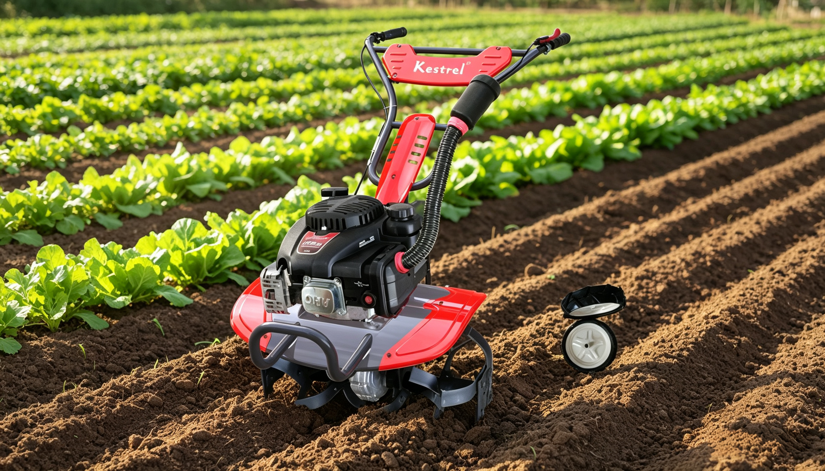 4 Stroke 139cc Hand Push Mini Garden Gasoline Tiller Petrol Cultivator with 6 Blades