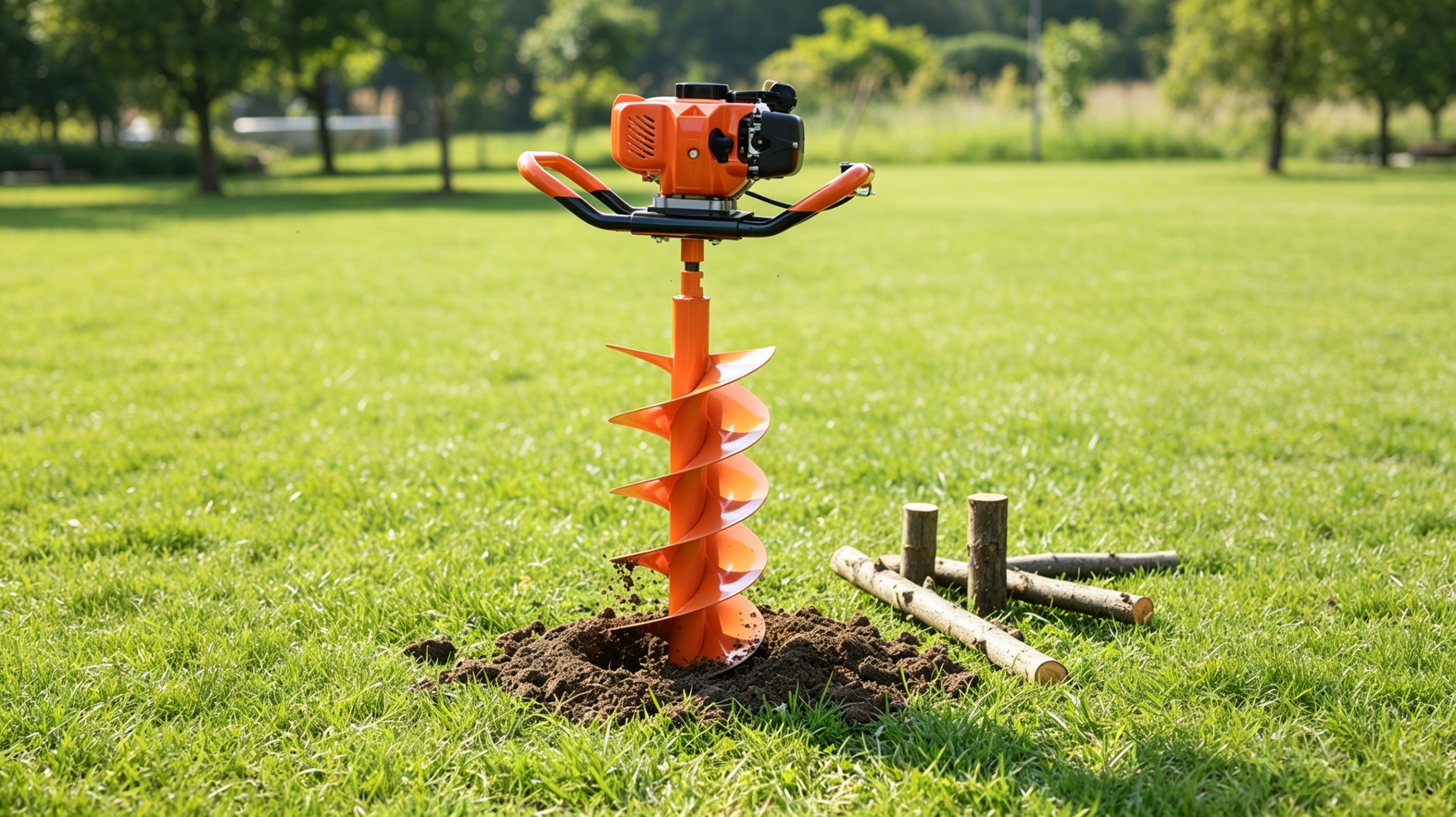 52cc Gasoline Earth Auger Machine Ground Drill with High Quality view 2