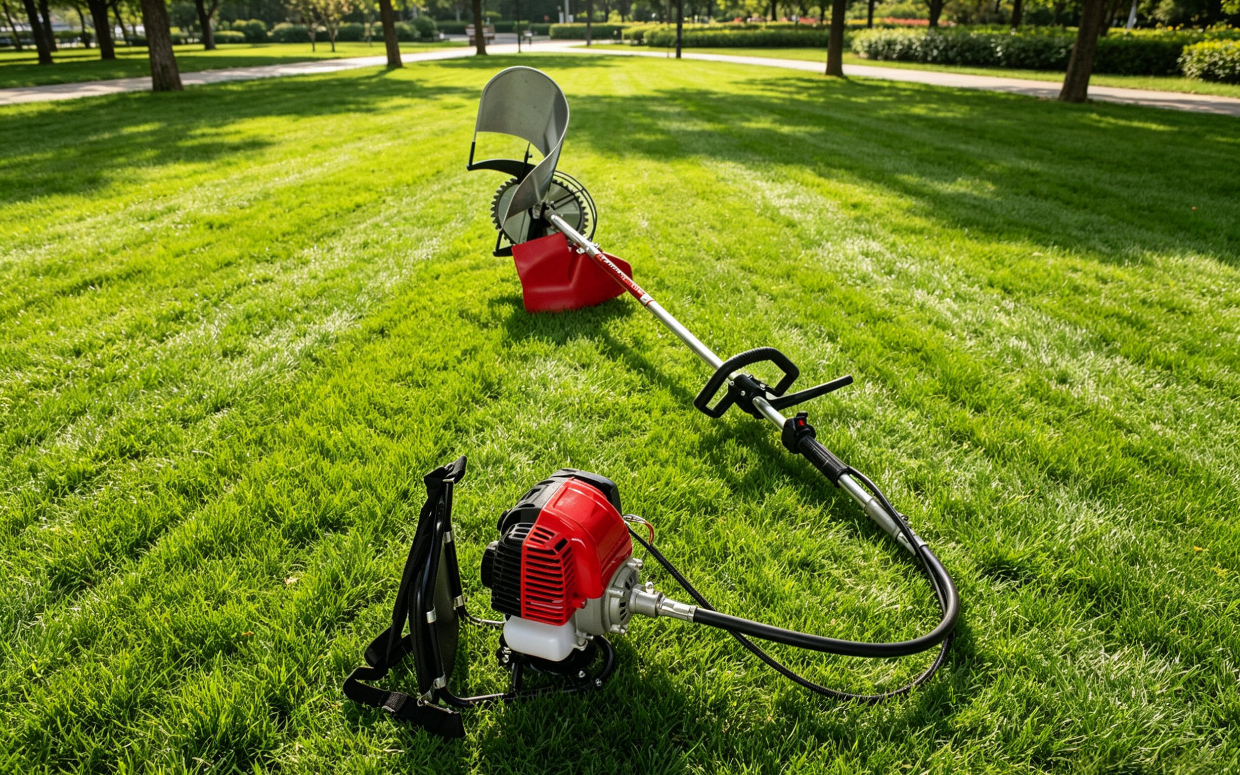139F 4 Stroke Backpack Harvester for Wheat Rice Brush Cutter Grass Trimmer with 40T Metal Blades