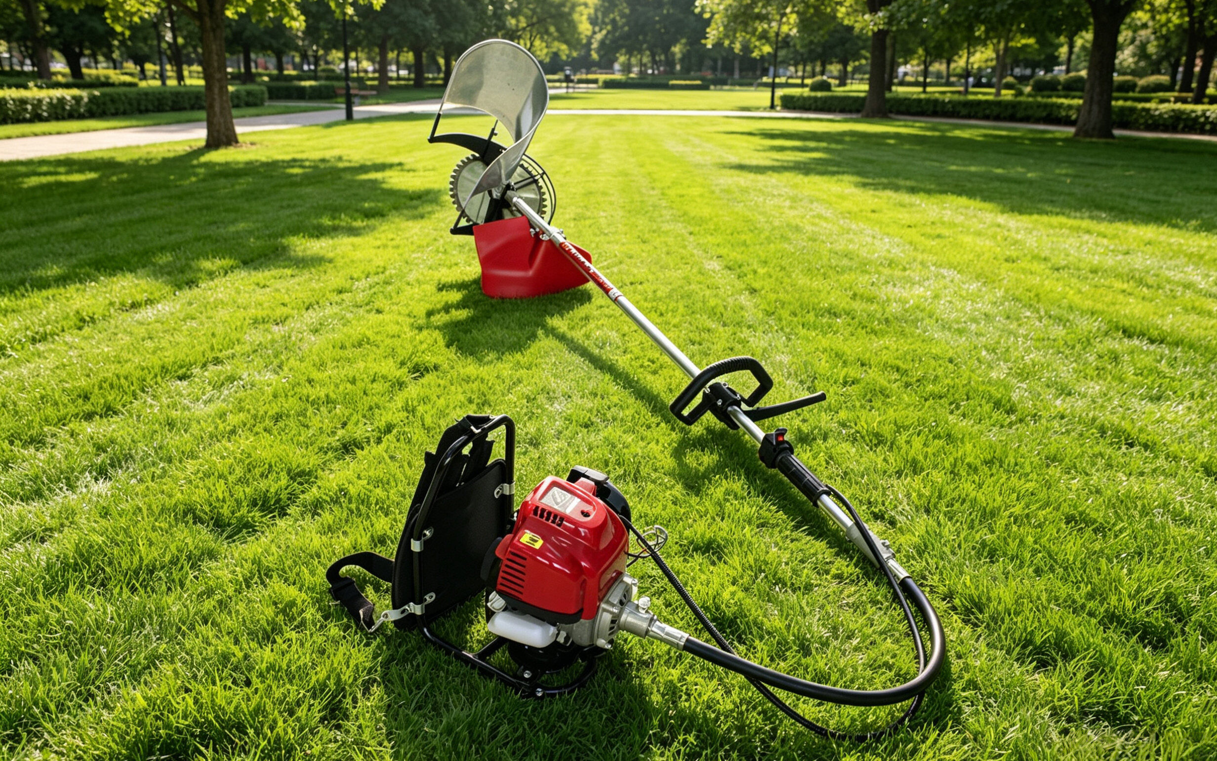 35..8CC 4 Stroke Backpack Harvester for Wheat Rice Brush Cutter Grass Trimmer with 40T Metal Blades