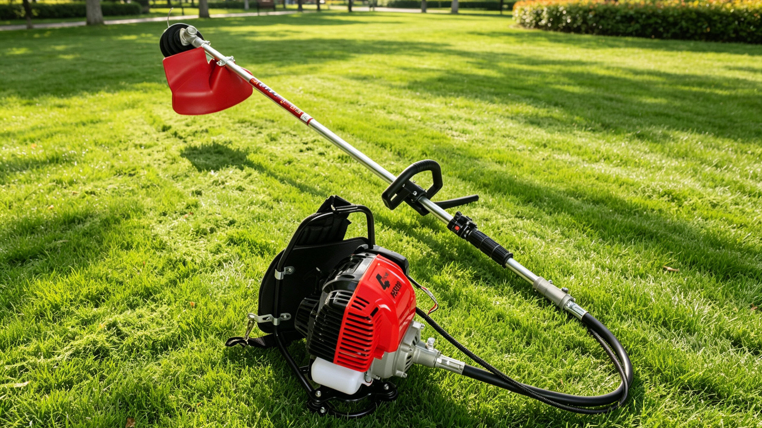 139F 4 Stroke Engine Backpack Brush Cutter Grass Trimmer with Metal Blades