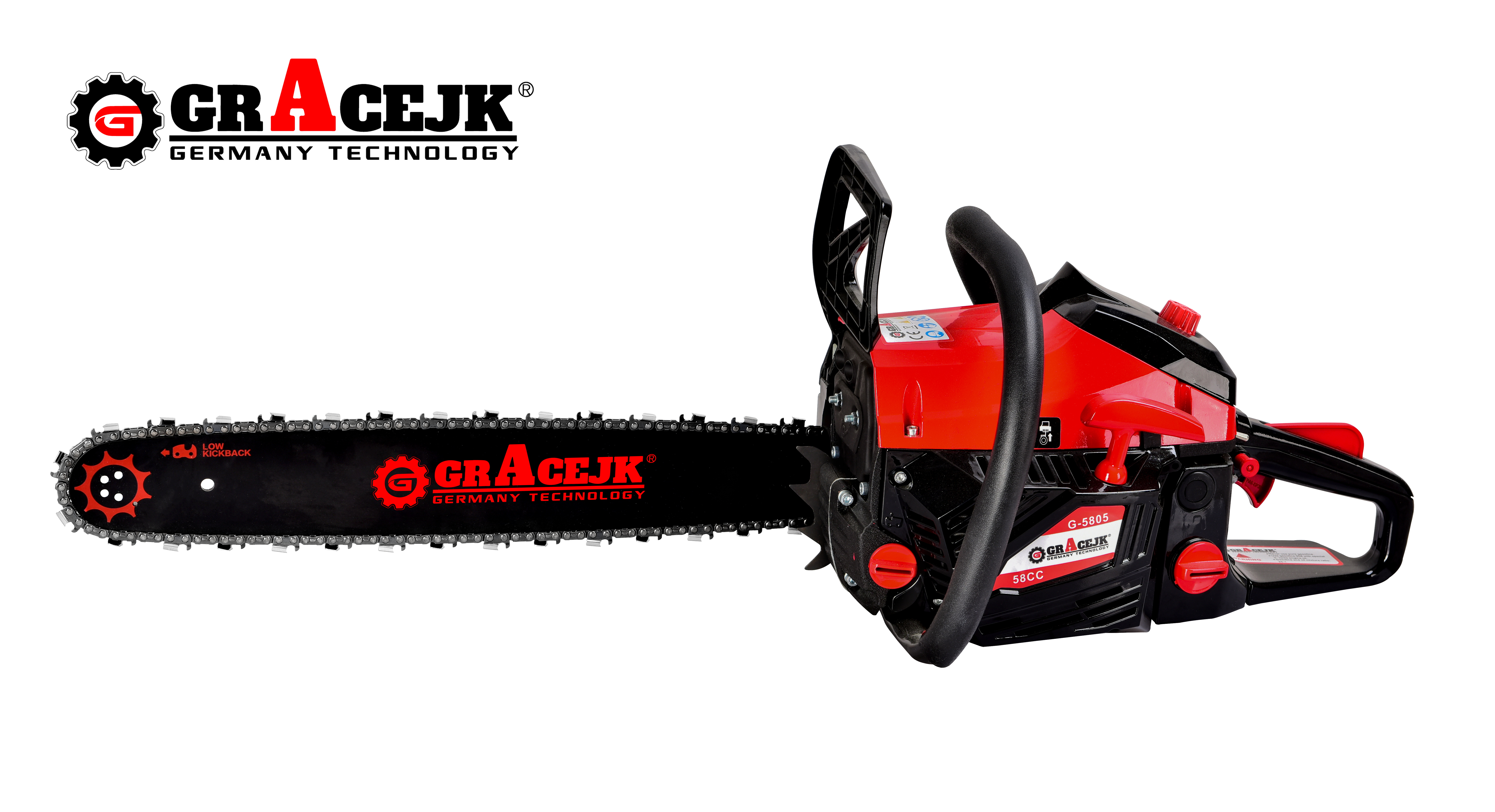 GRACEJK G-5805 Powerful 58cc Gasoline Chainsaw with CE Certification