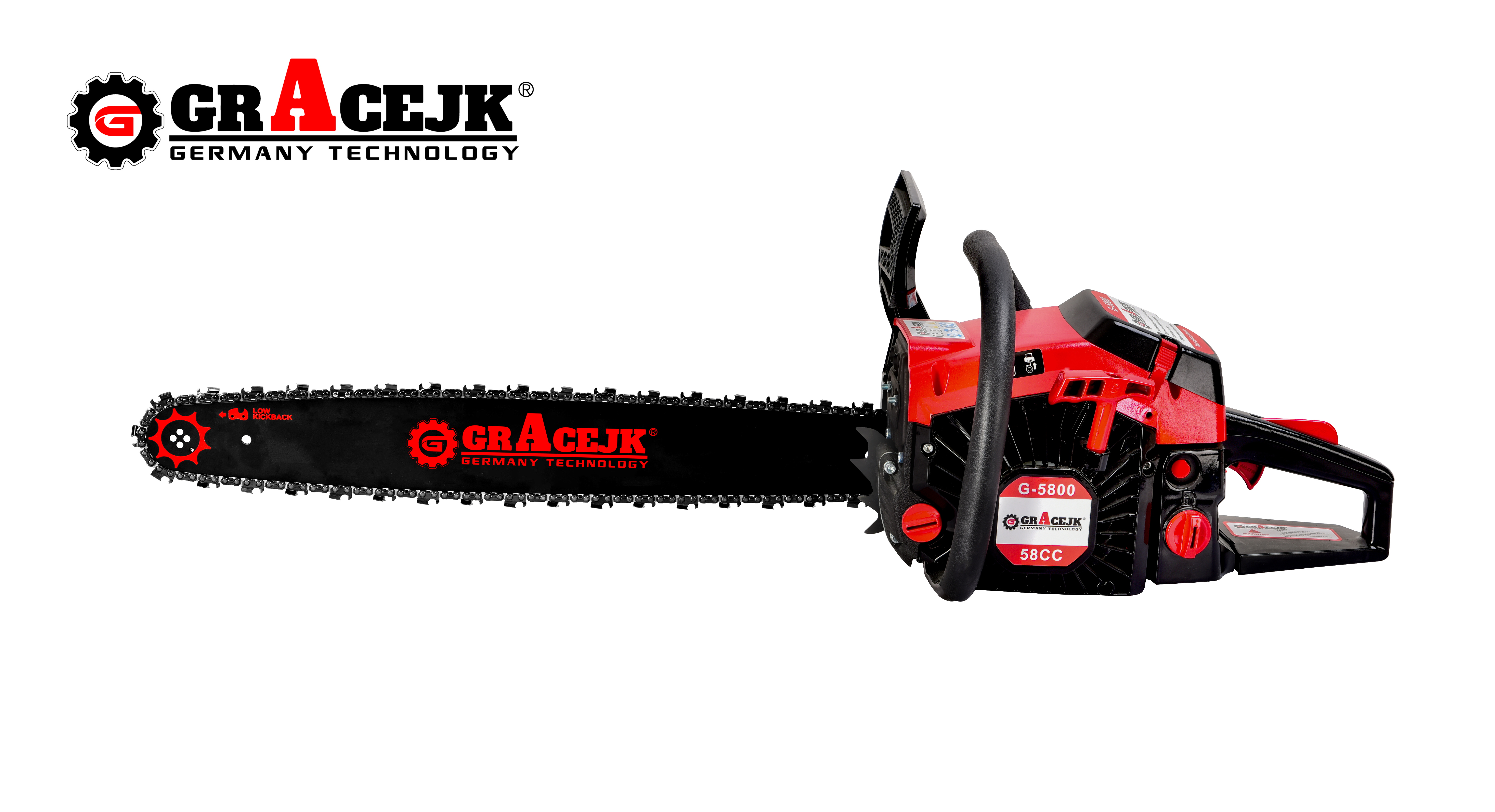 58cc Gasoline Chain Saw Petrol Chainsaw with CE GS Certifications