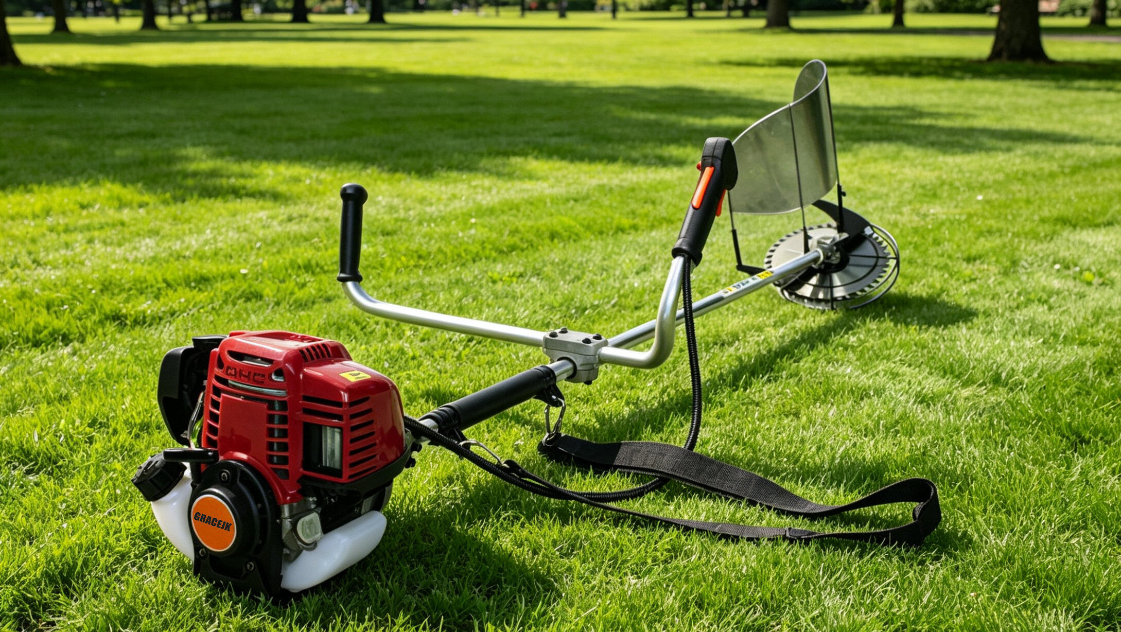 35.8CC 4 Stroke Rice Harvester Brush Cutter Grass Trimmer with 40T Metal Blades