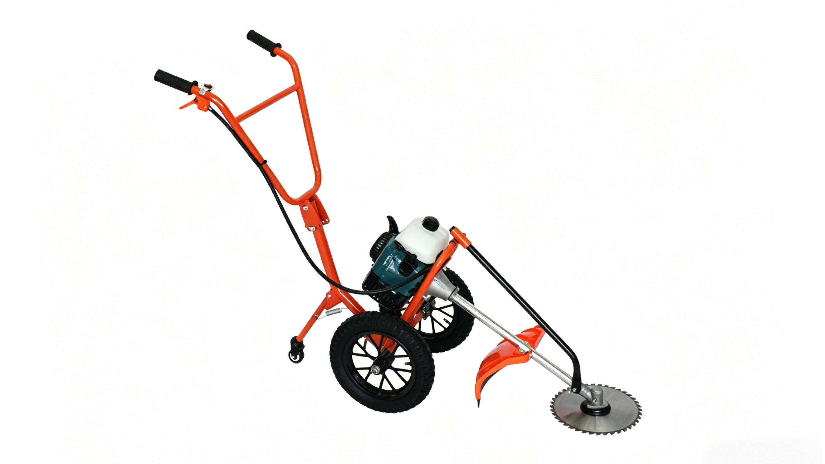 2 Stroke 1E40F-6 40.2CC Wheeled Brush Cutter Hand Push Grass Cutter
