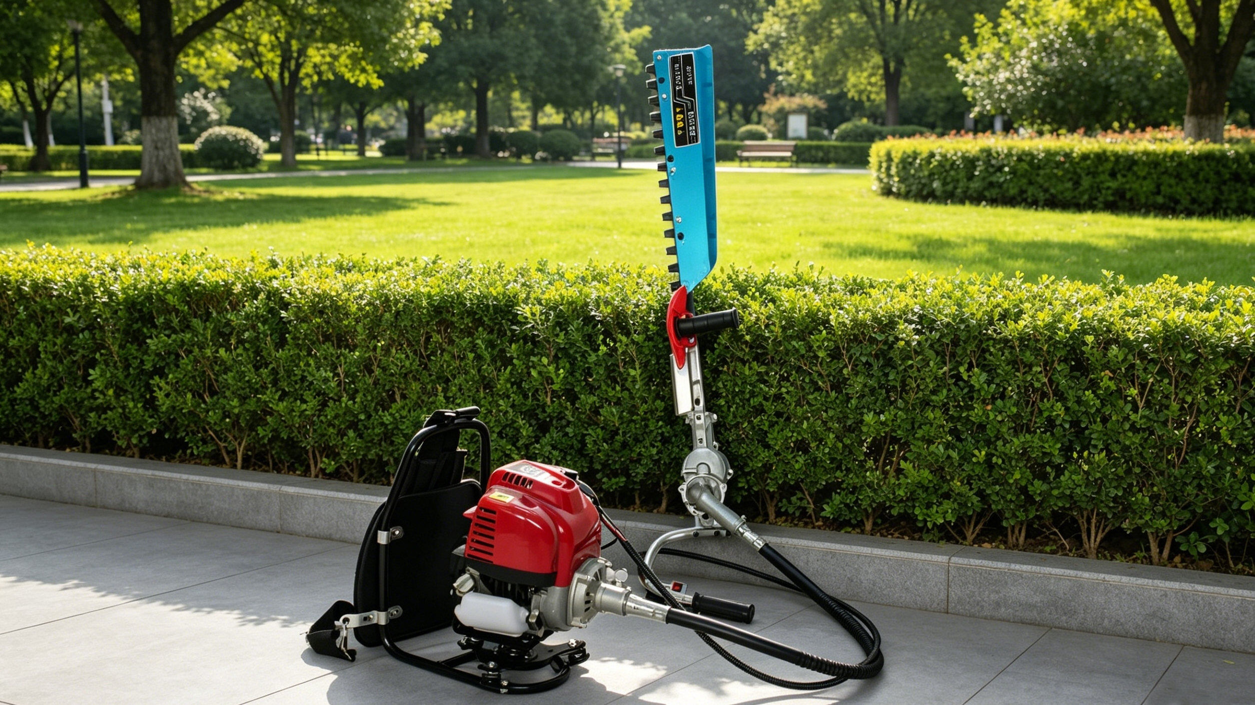 Single Blade Backpack Hedge Trimmer with 4 Stroke GX35 performance Petrol Power Engine
