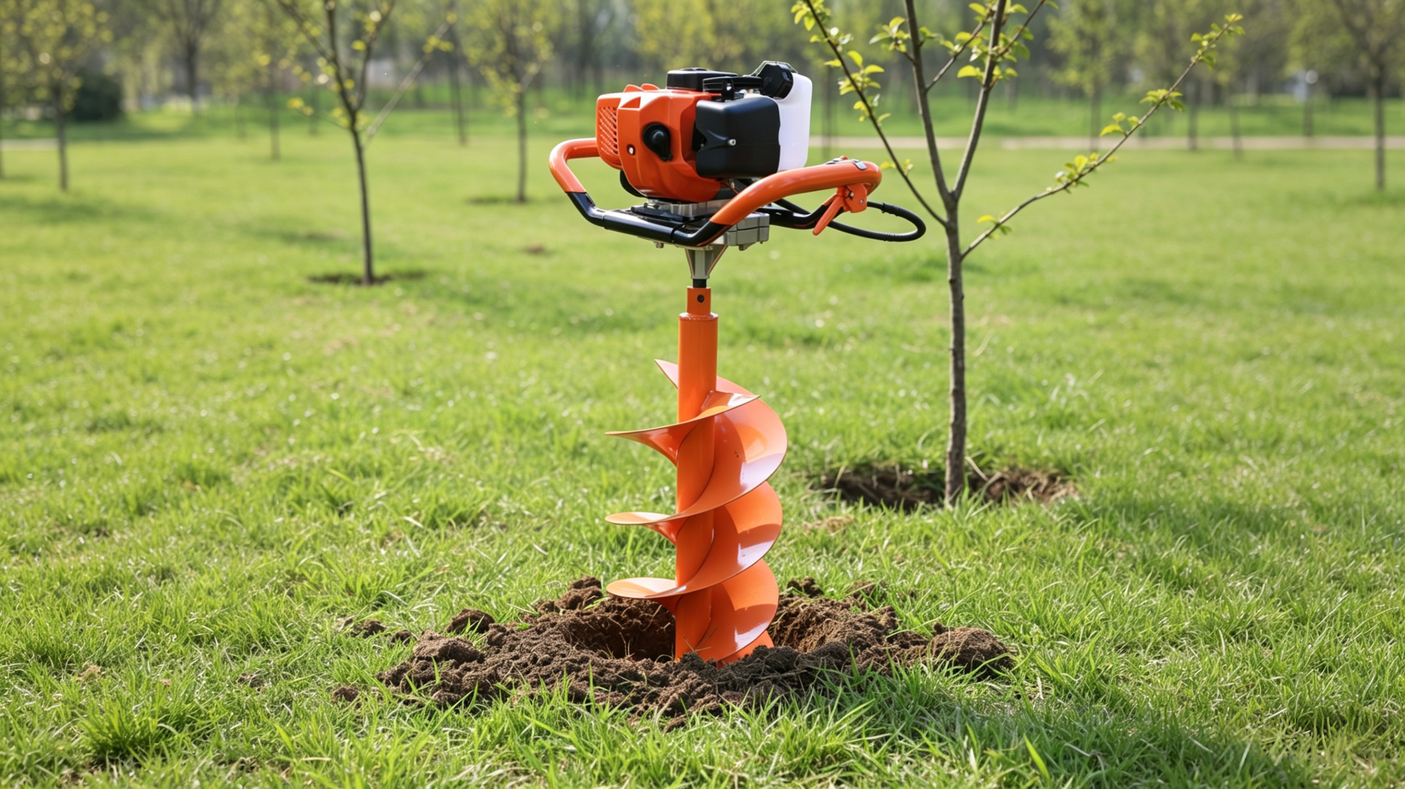 52cc Gasoline Earth Auger Machine Ground Drill with High Quality view 1