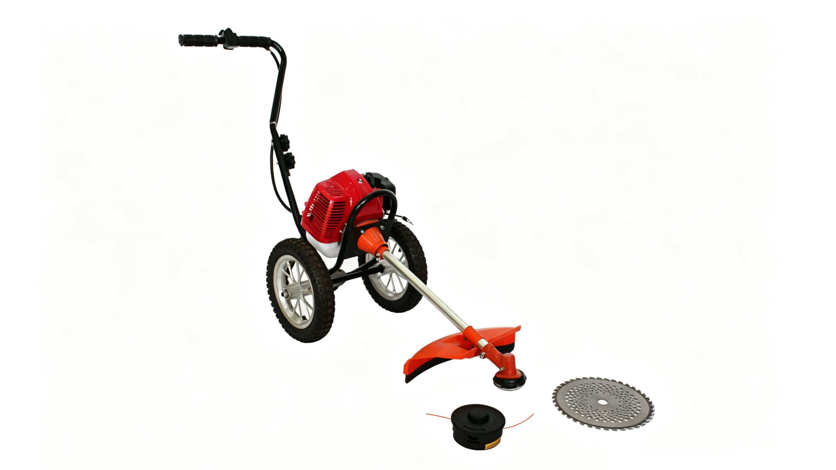 2 Stroke 1E40F-5 42.7CC Gasoline Wheeled Grass Trimmer Hand Push Grass Cutter