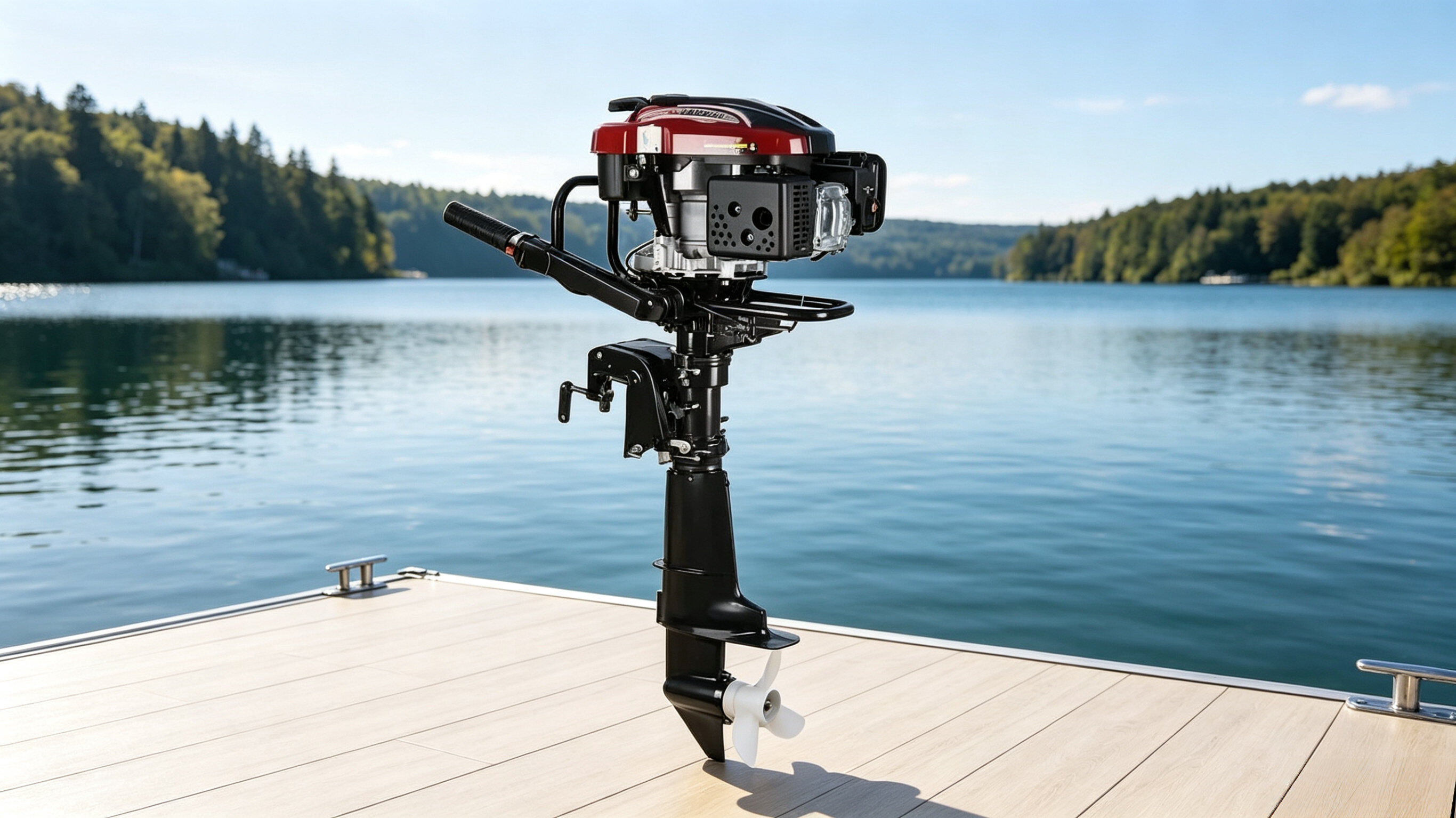 196cc Gasoline Outboard Motor 4-Cycle 6.5HP Loncin Engine