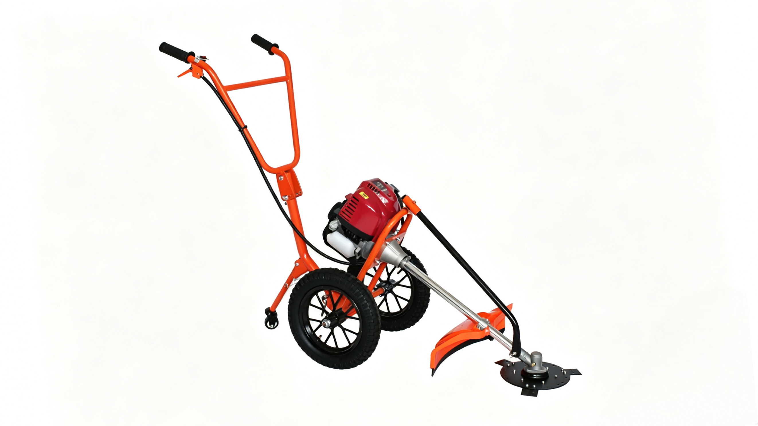 4 Stroke 35.8CC GX35 Wheeled Hand Push Gasoline Brush Cutter Weeder
