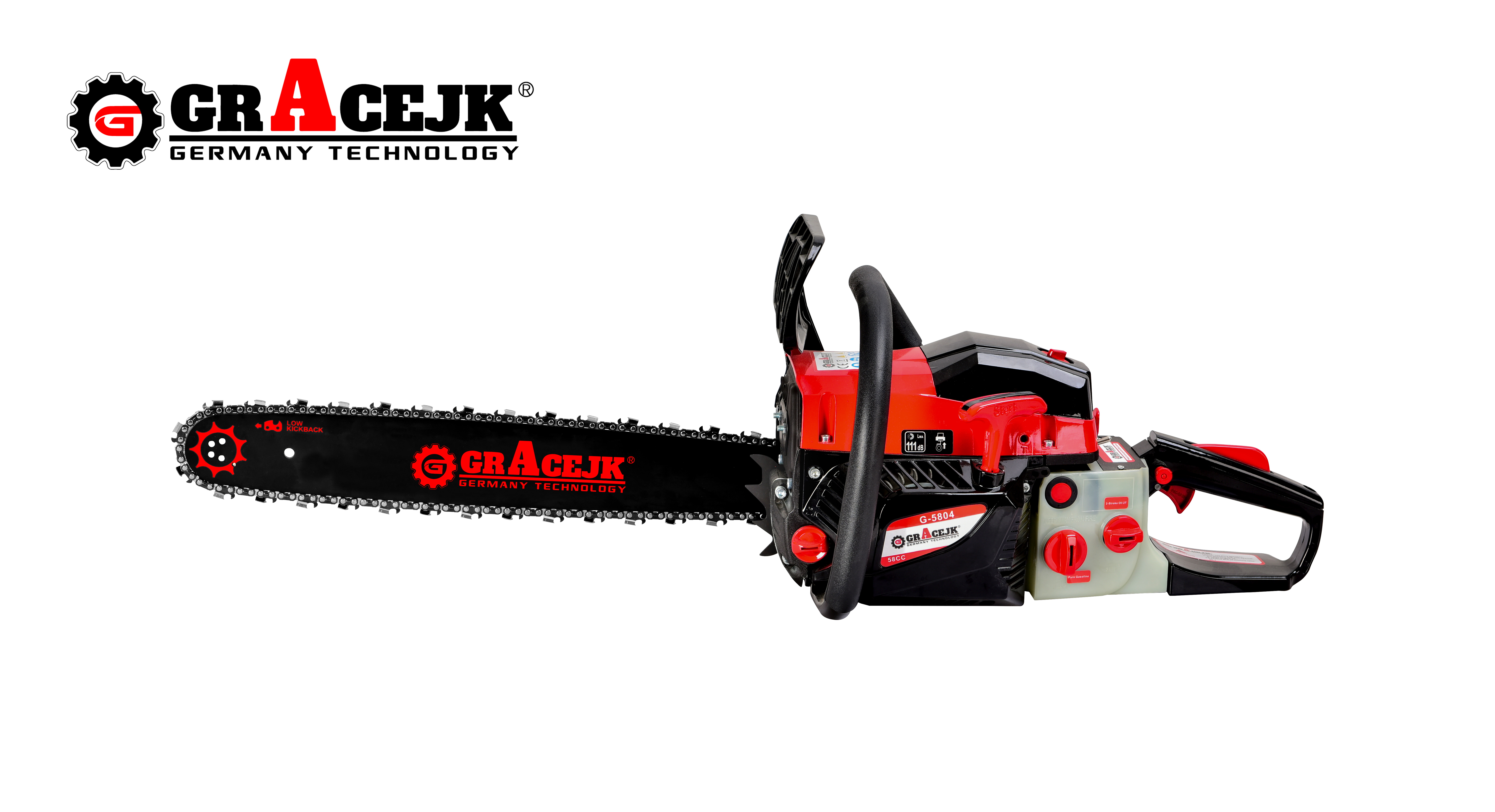 GRACEJK G-5804 58cc Gasoline Chain Saw Petrol Chainsaw Wood Cutting Machine Motosierra