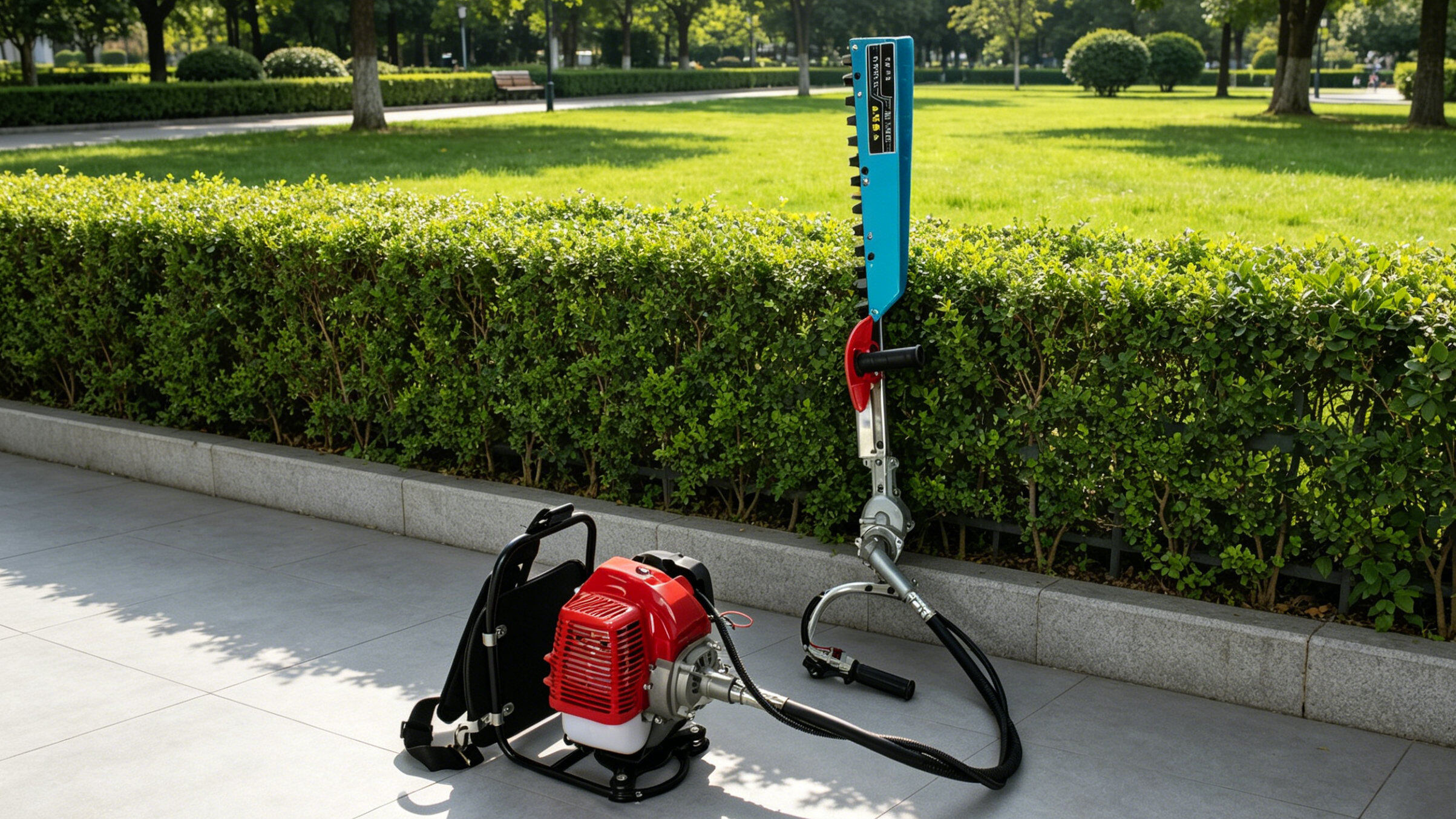 Single Blade Backpack Hedge Trimmer with 52cc performance Petrol Power Engine