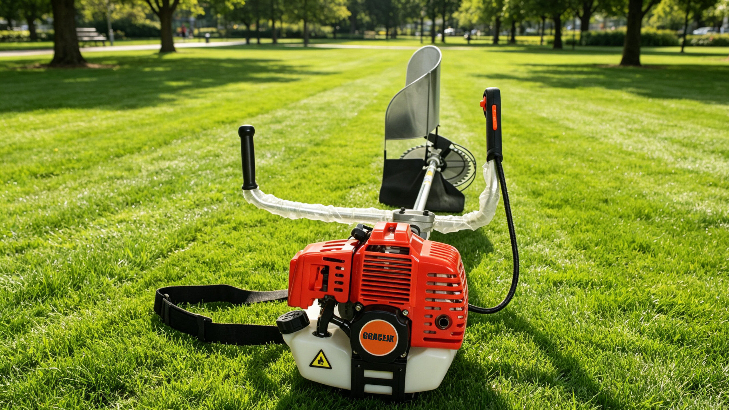 2 Stroke 52CC Harvester for Wheat Rice Brush Cutter Grass Trimmer with 40T Metal Blades