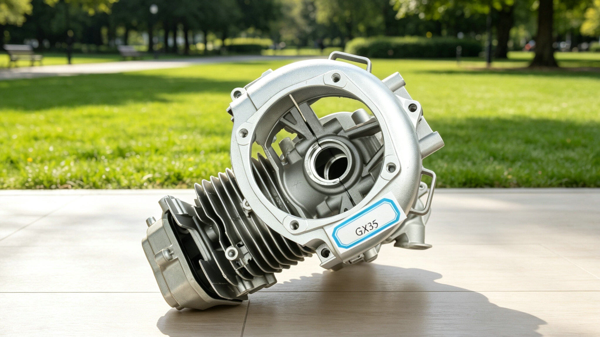 GX35 Spare Parts Crankcase view 1