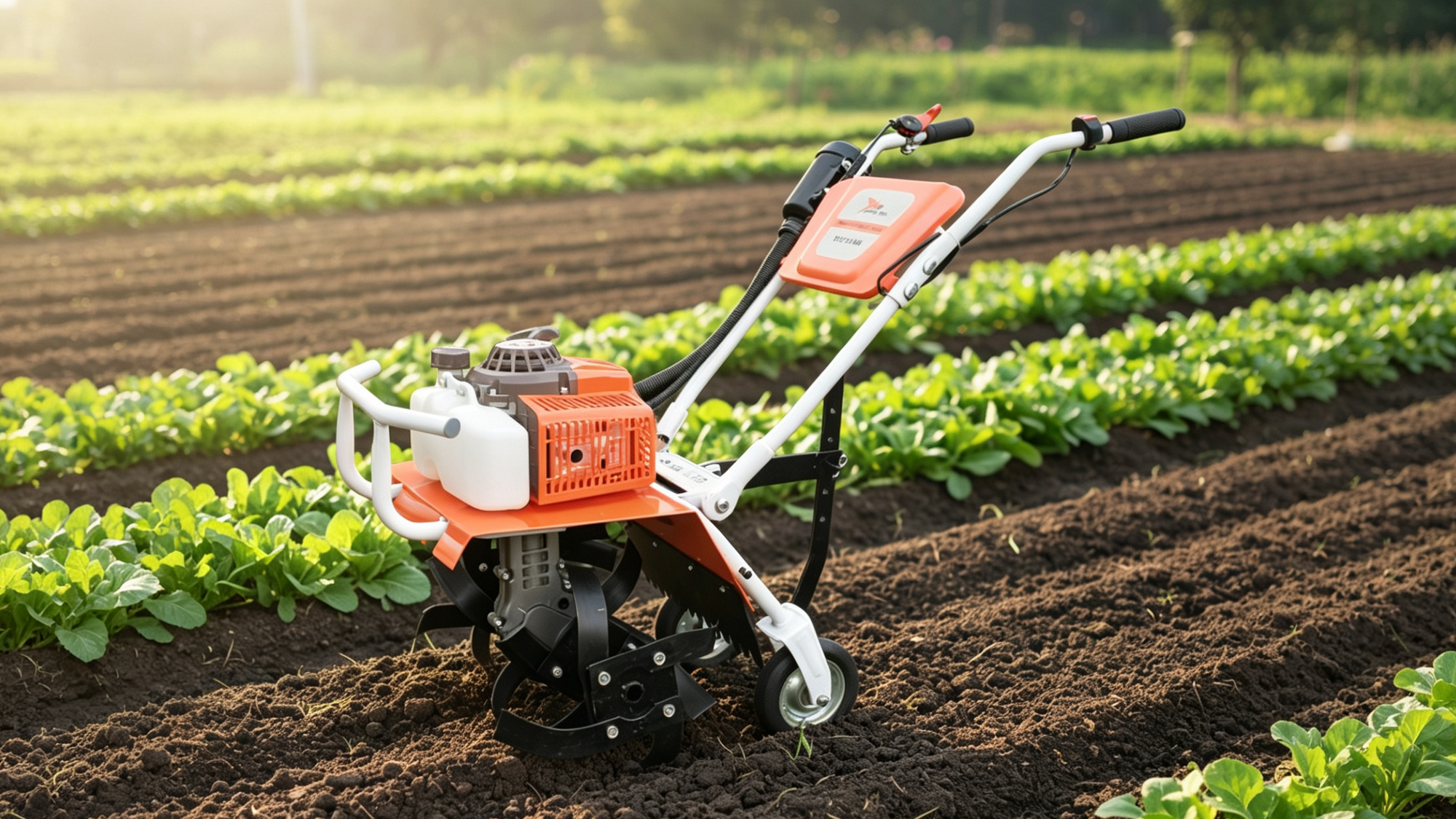 63cc Power Gasoline Garden Rotary Tiller with Multifunctional 2-Stroke Agricultureal Tiller Cultivator Machine