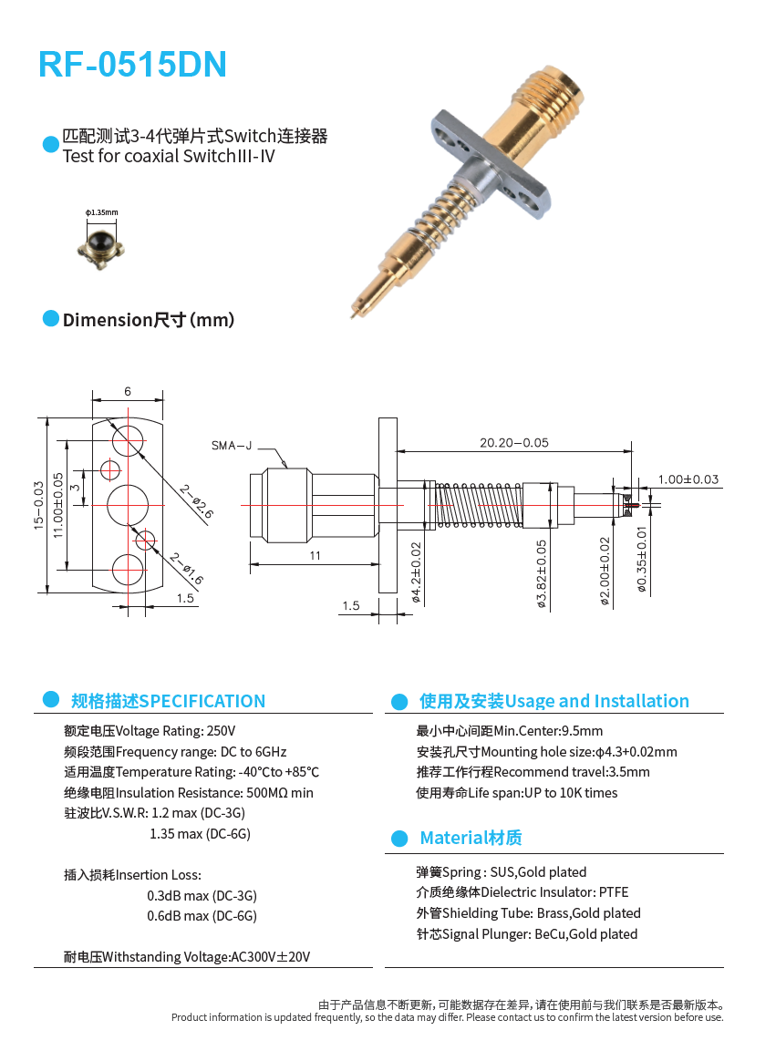 RF-0515DN规格参数图