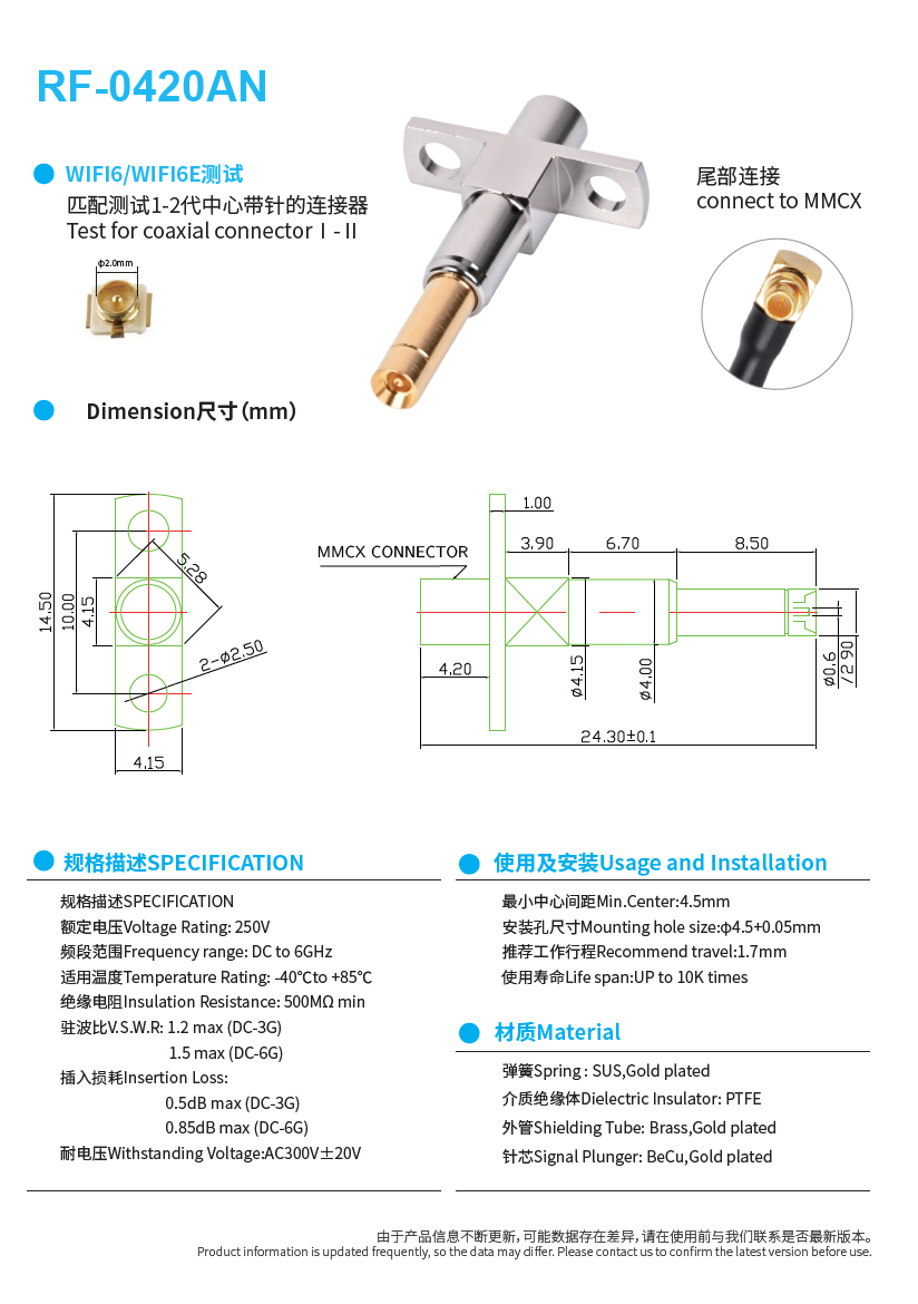 RF-0420AN规格参数图