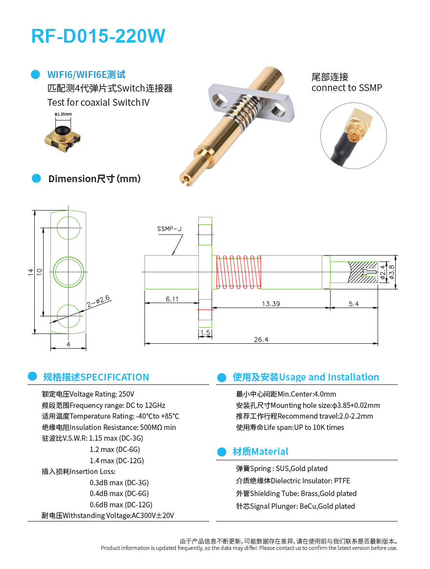 RF-D015-220W规格参数图