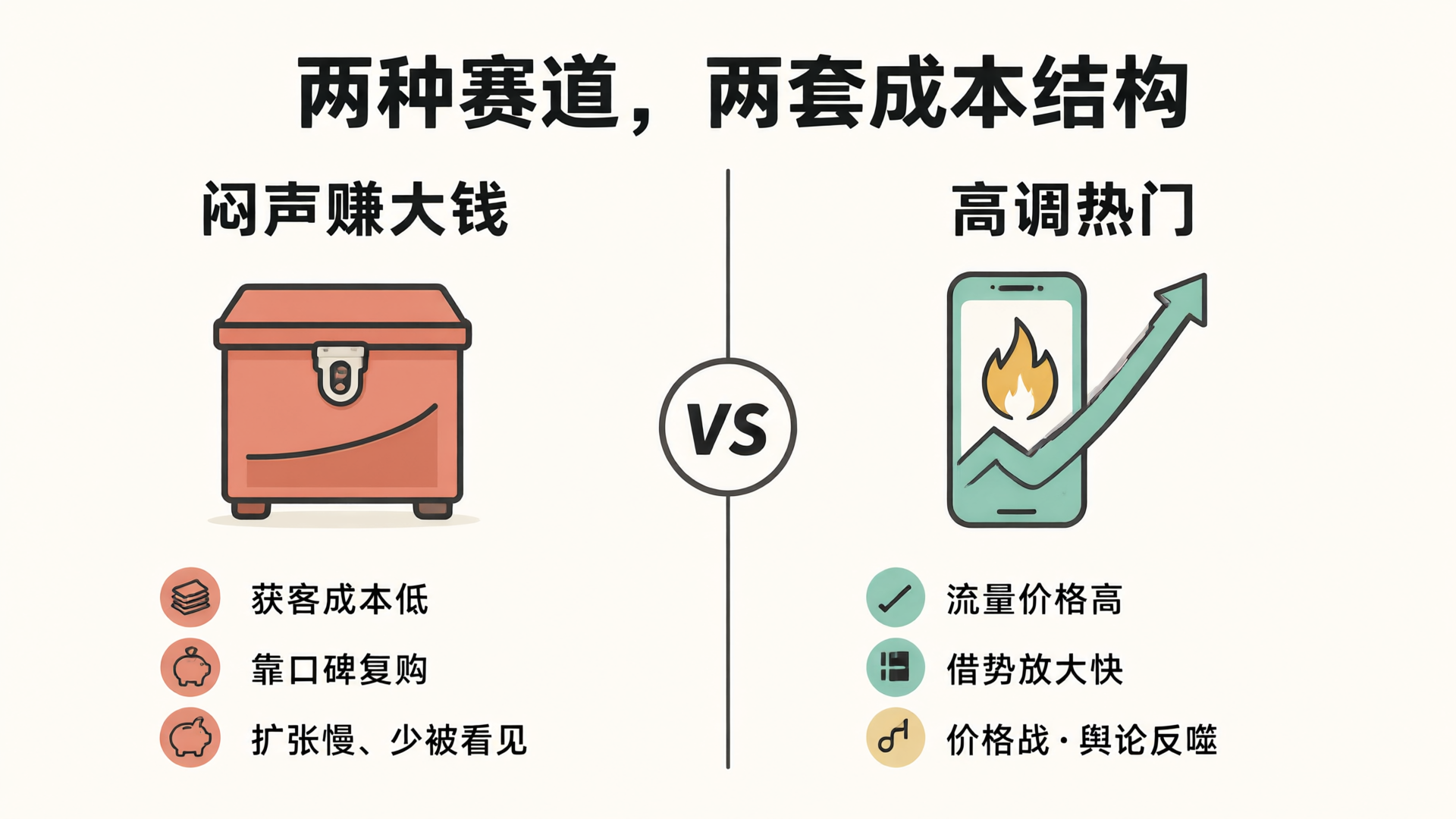 闷声赚钱还是高调热门？创业选择方向更重要