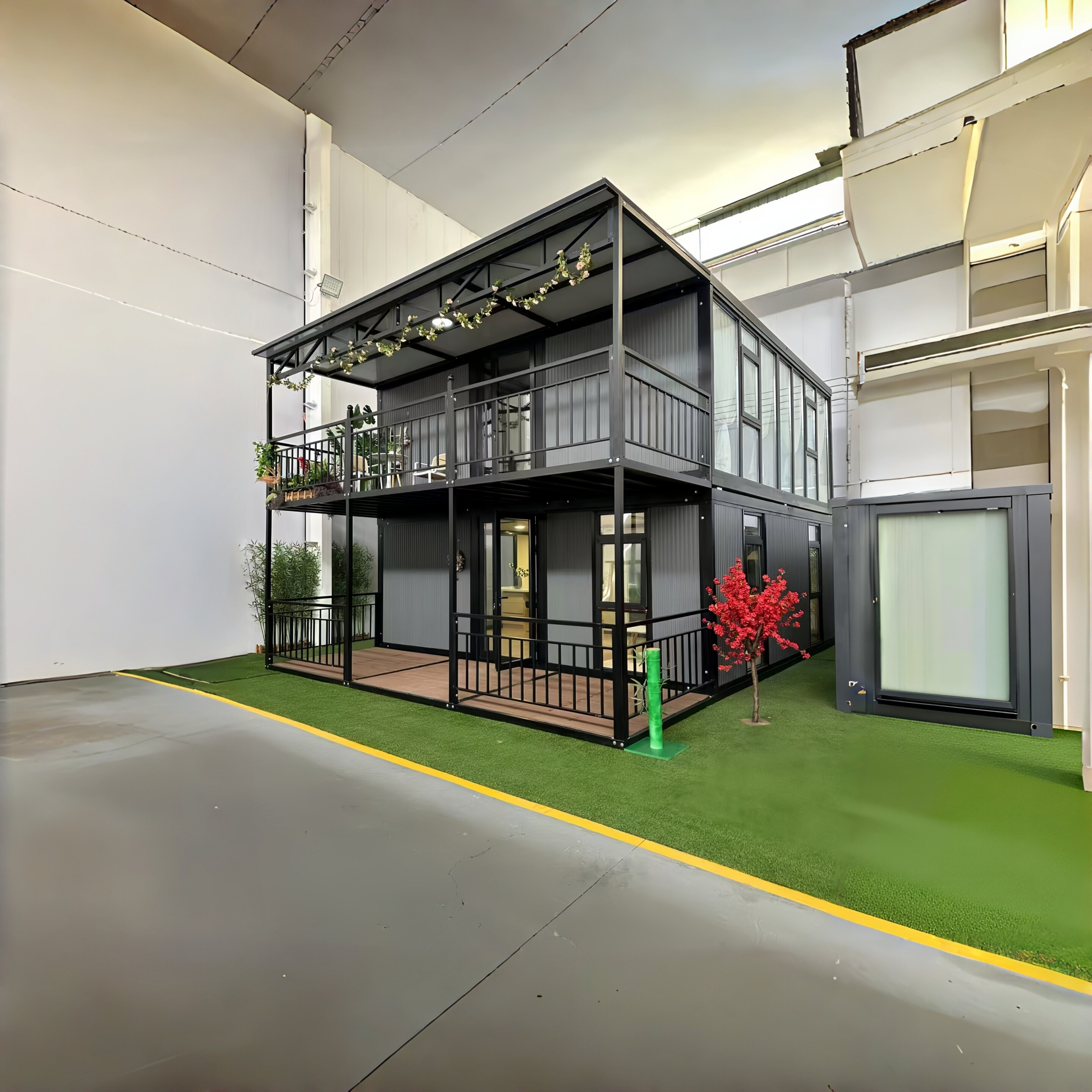 双层带阳台拓展箱（内侧楼梯）