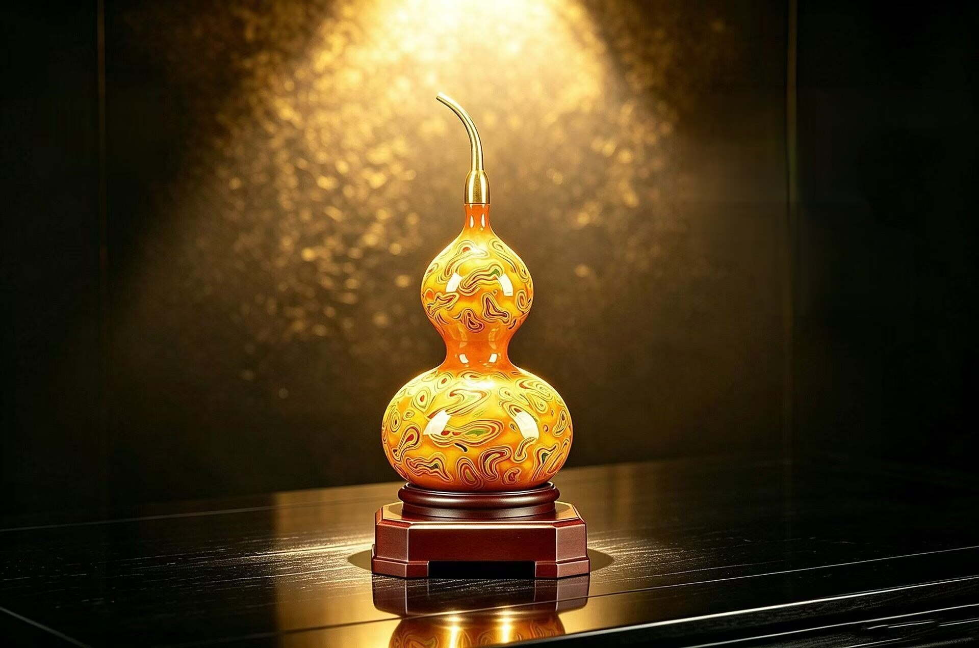 Lucky Gourd Ornament side view