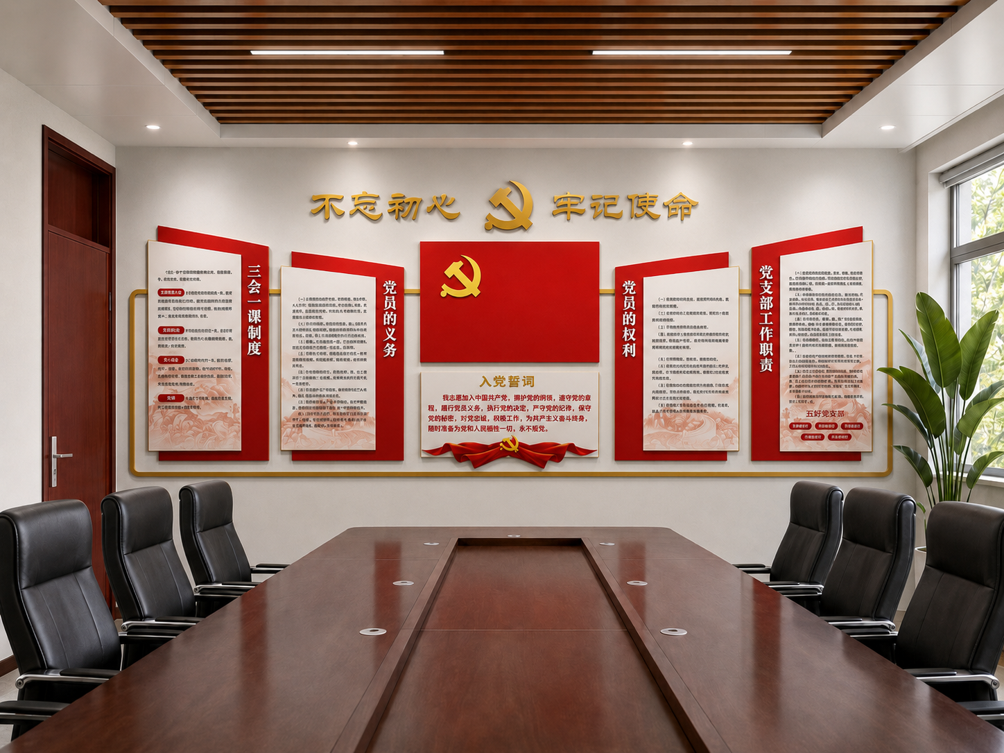 风采空间｜周口安保集团办公全域文化空间文化墙设计