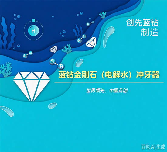 蓝钻金刚石电解水冲牙器