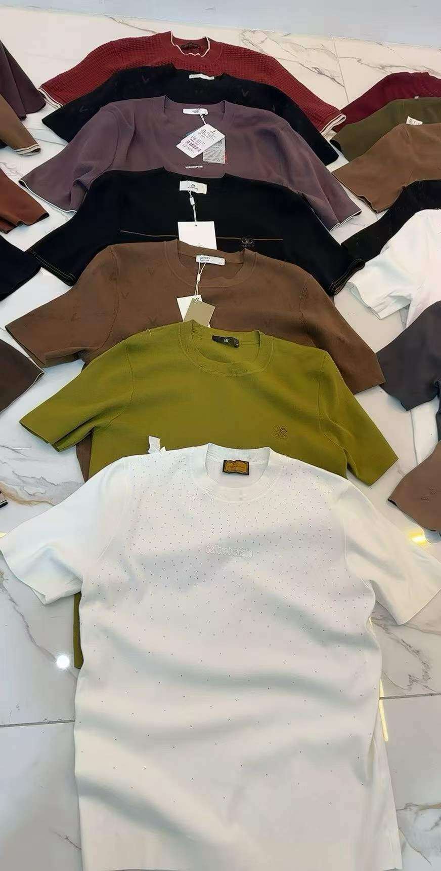 Multi-Color Knit Tee Collection