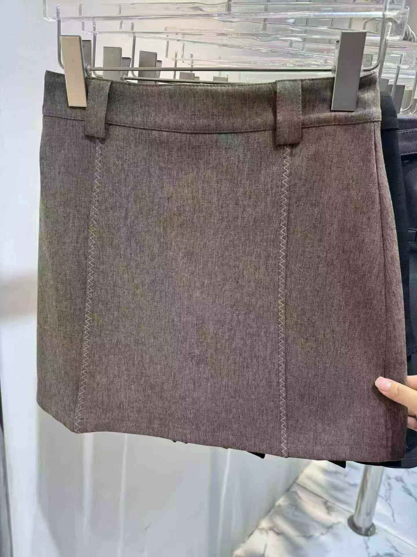 Textured A-Line Mini Skirt